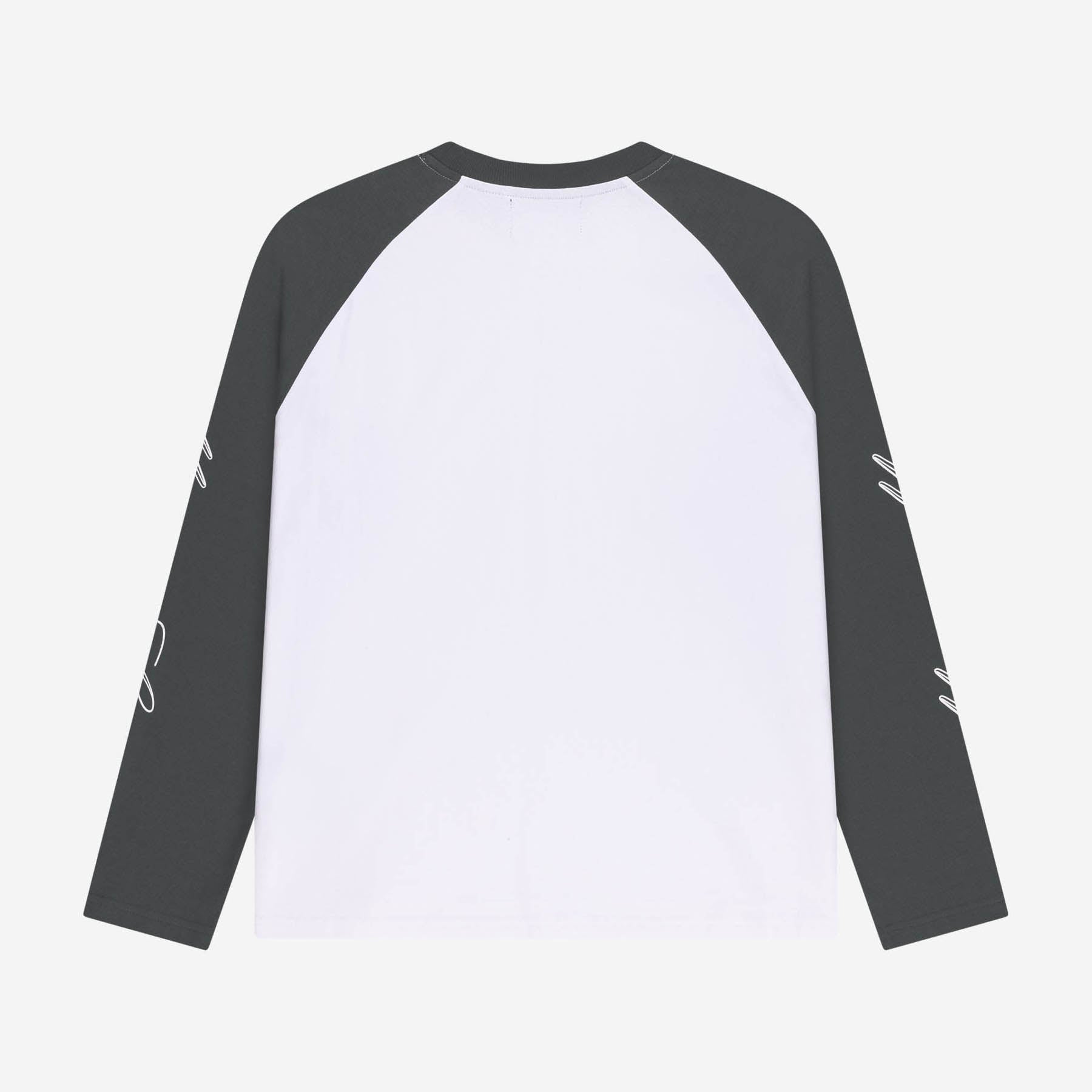 SCRIPT RAGLAN LONGSLEEVE DARK GREY
