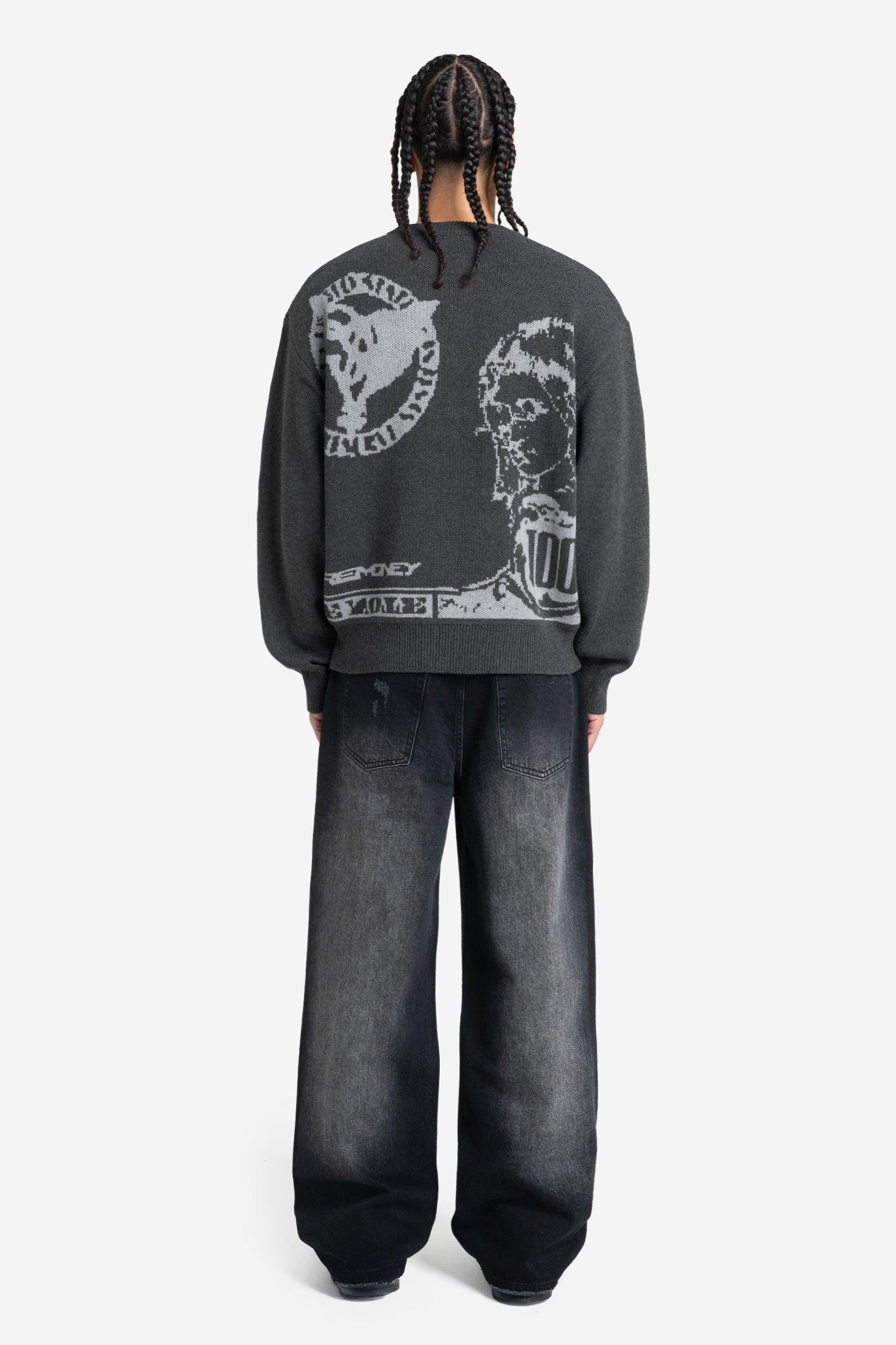 MORE BLESSINGS KNIT ANTHRACITE GREY