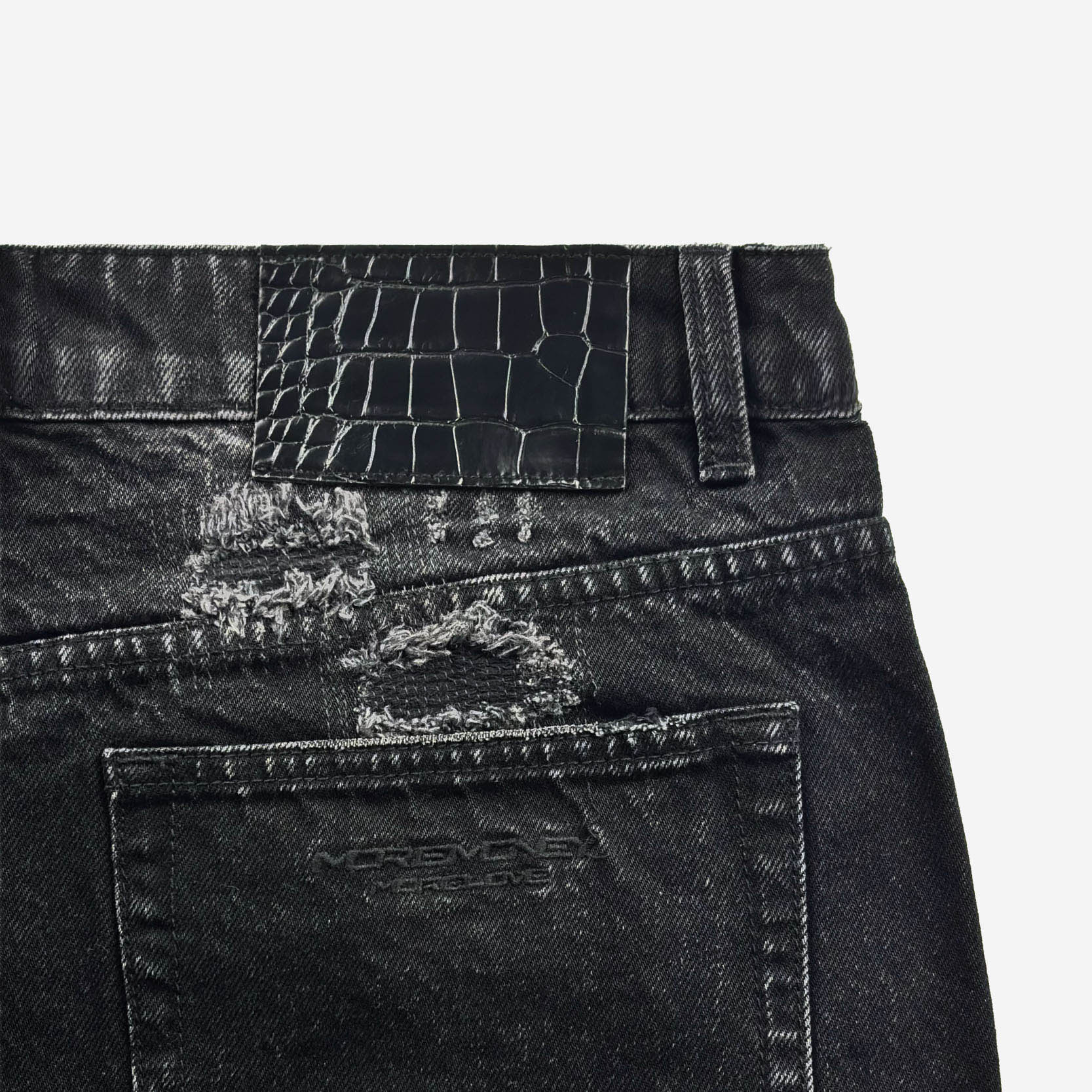 REPAIR DENIM BLACK IRON