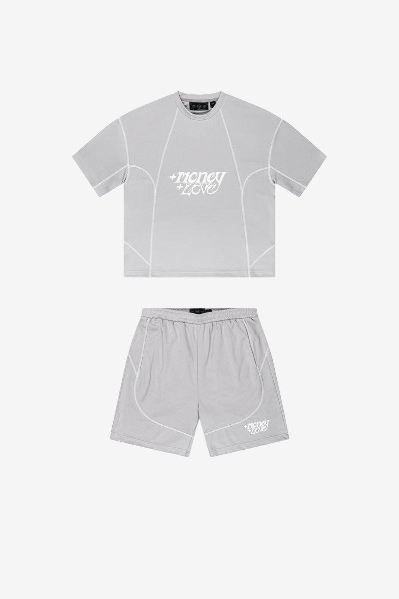 FLATLOCK LIGHT GREY JERSEY + SHORTS