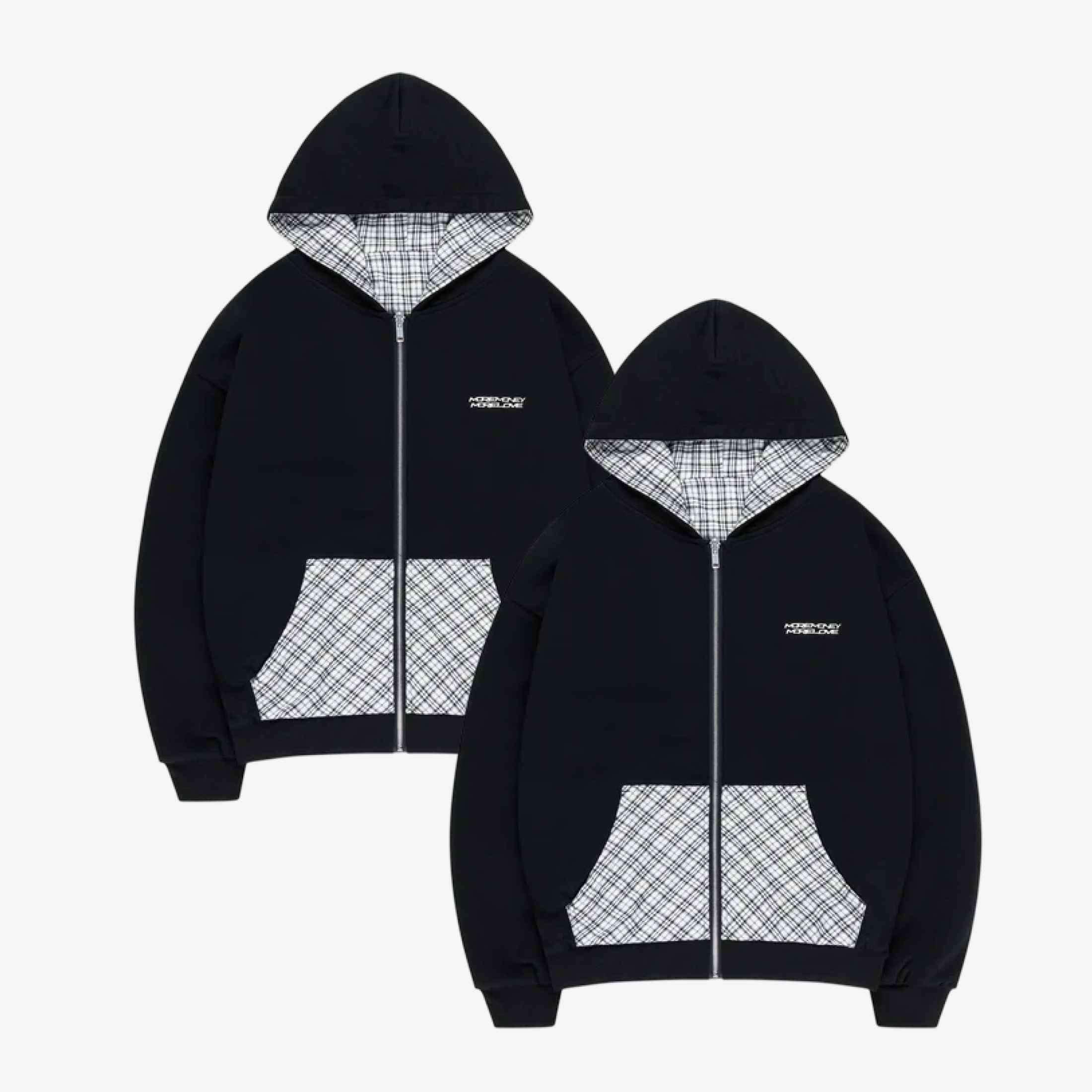 DOUBLE REVERSIBLE ZIP HOODIE