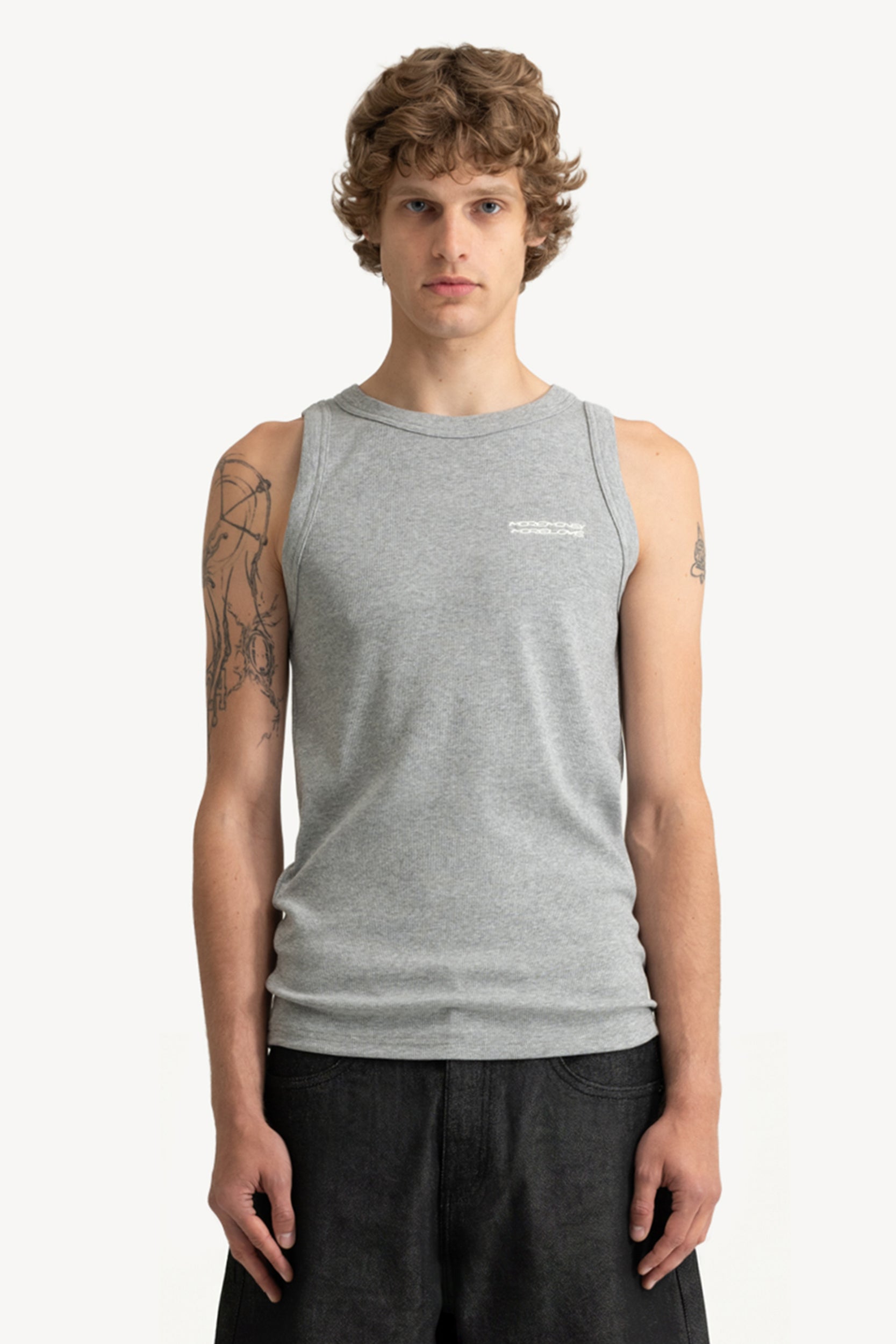 TANKTOP GREY MELANGE (2-PACK)