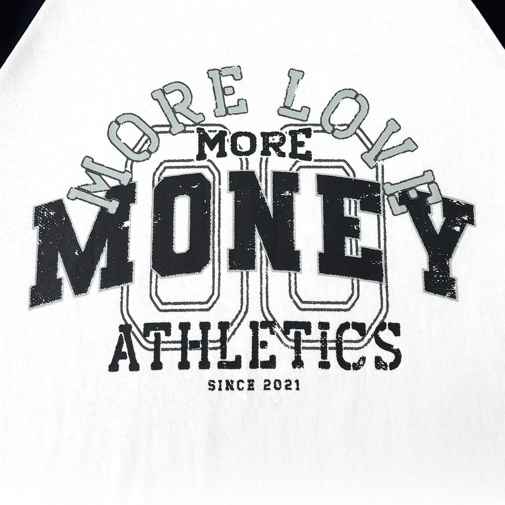 VINTAGE ATHL. RAGLAN TEE WHITE/BLACK