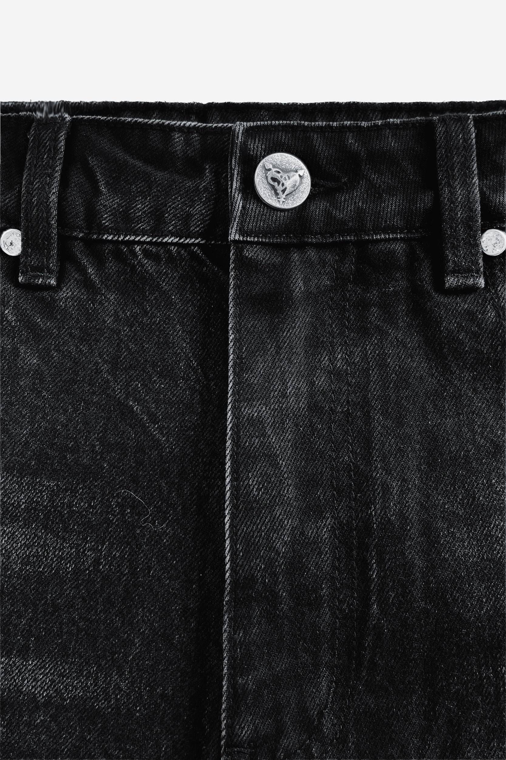 RHINESTONE CARPENTER DENIM BLACK