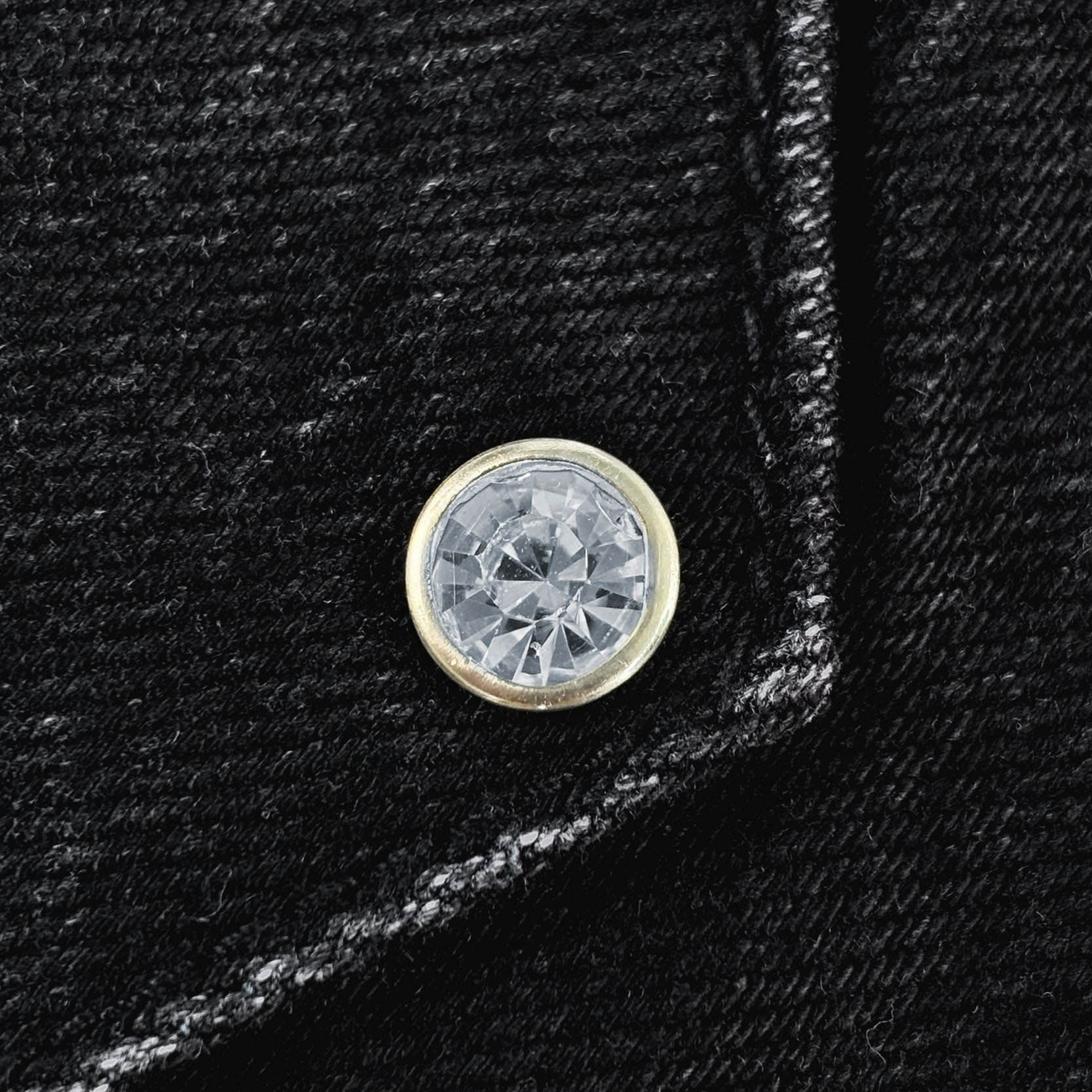 RHINESTONE CARPENTER DENIM BLACK