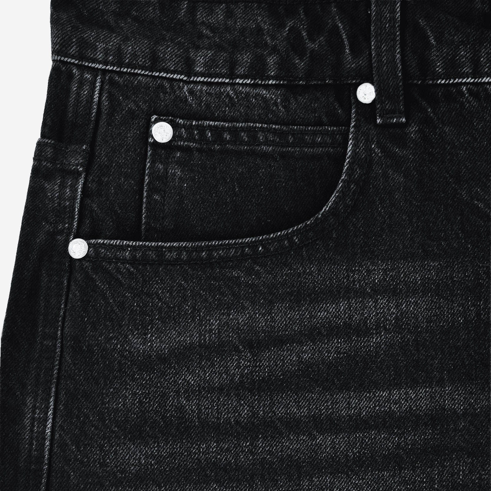RHINESTONE CARPENTER DENIM BLACK