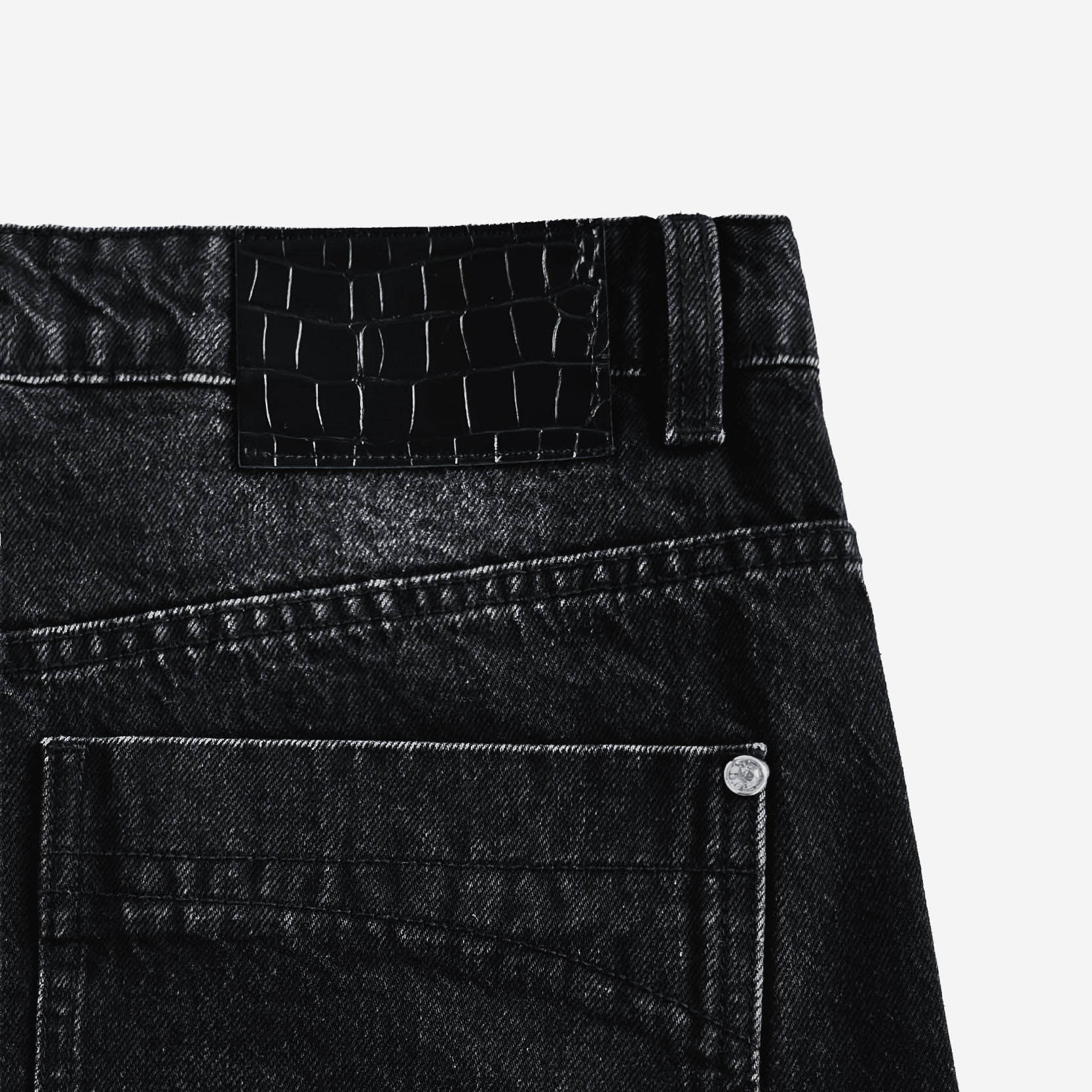 RHINESTONE CARPENTER DENIM BLACK