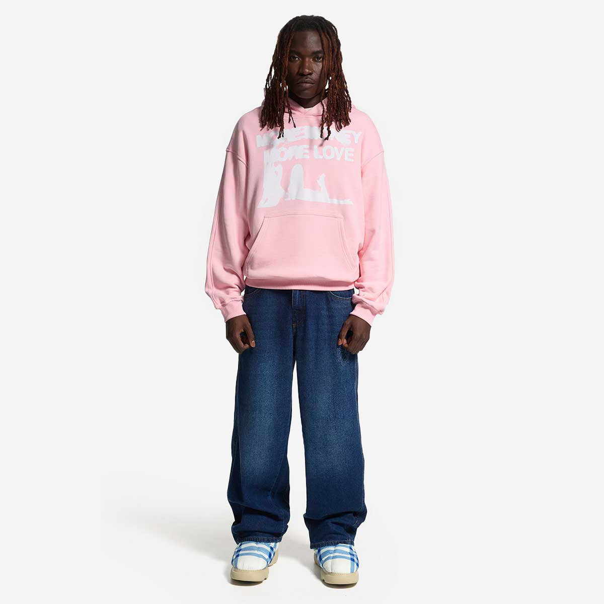 DISTINCTIVE BAGGY DENIM DARK BLUE WASHED