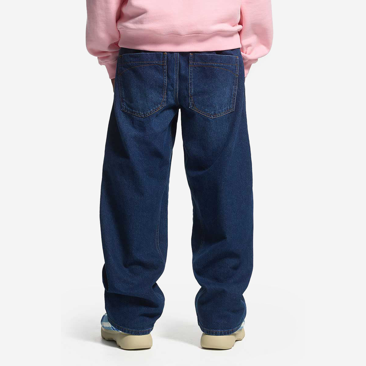 DISTINCTIVE BAGGY DENIM DARK BLUE WASHED