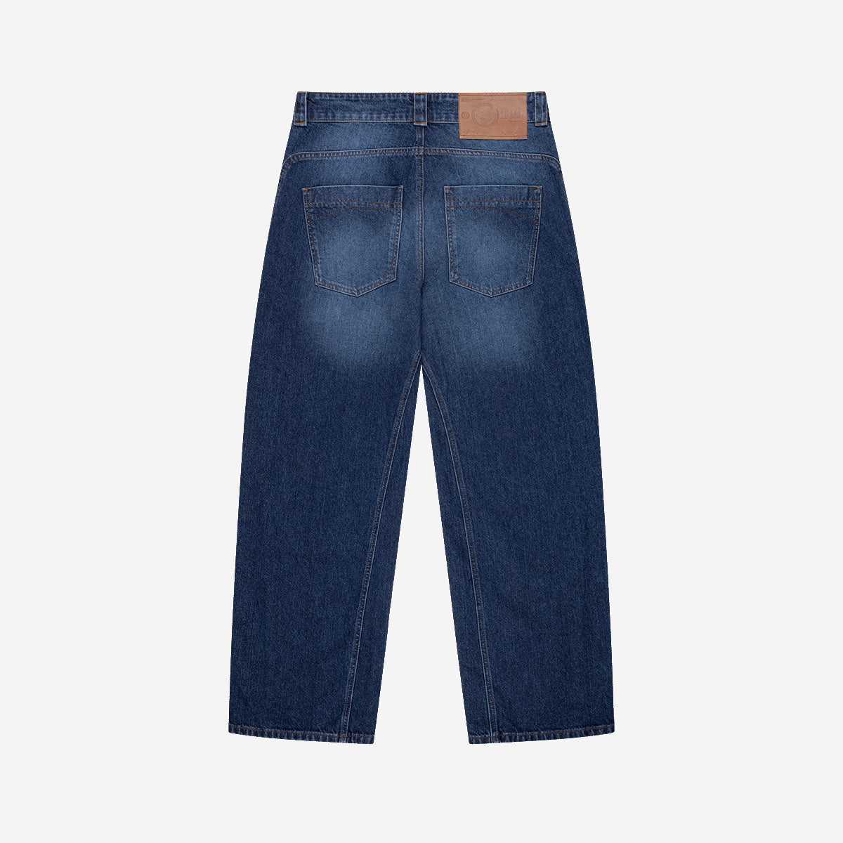 DISTINCTIVE BAGGY DENIM DARK BLUE WASHED