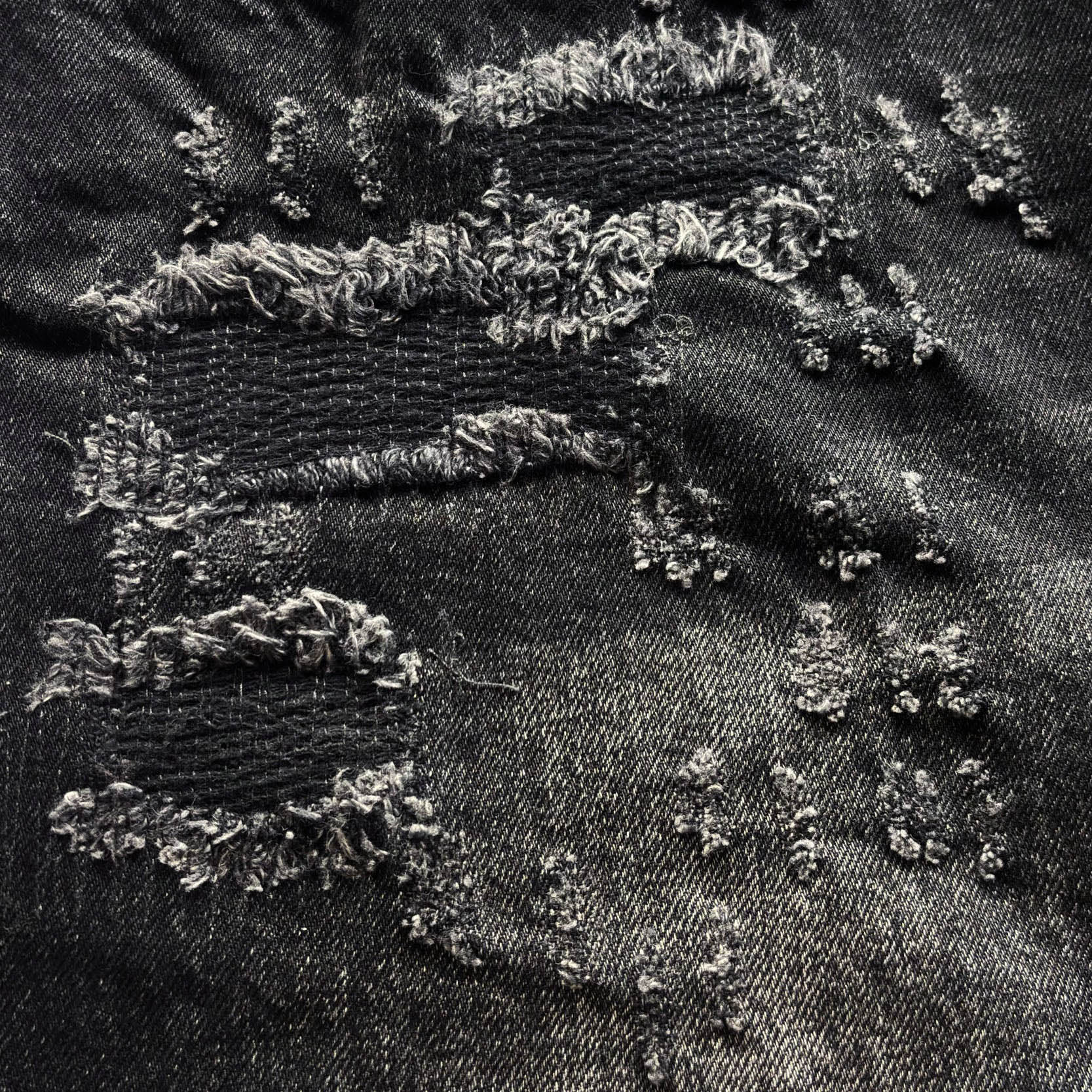 REPAIR DENIM BLACK IRON