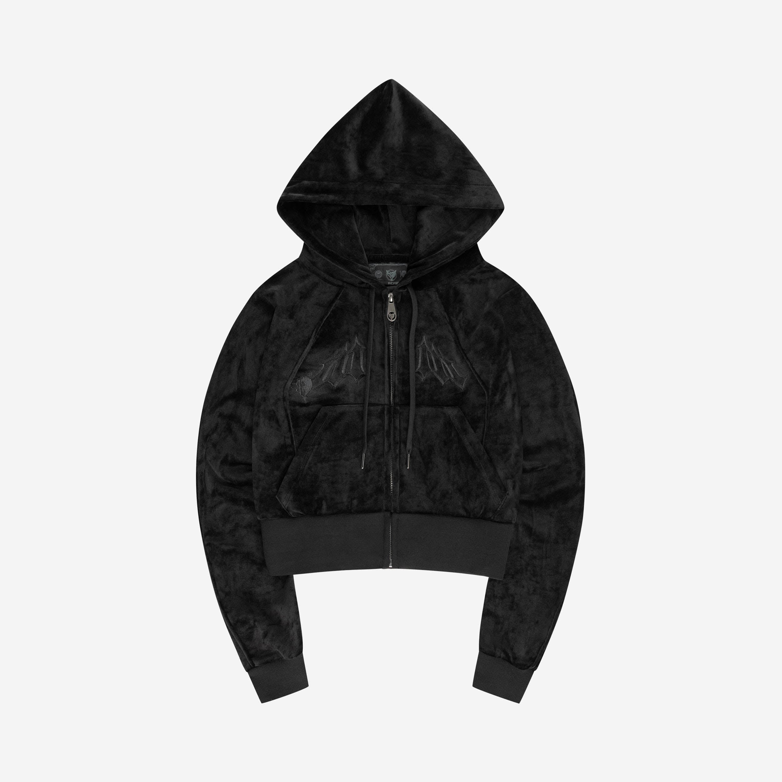 WOMEN'S VELOUR JACKET BLACK