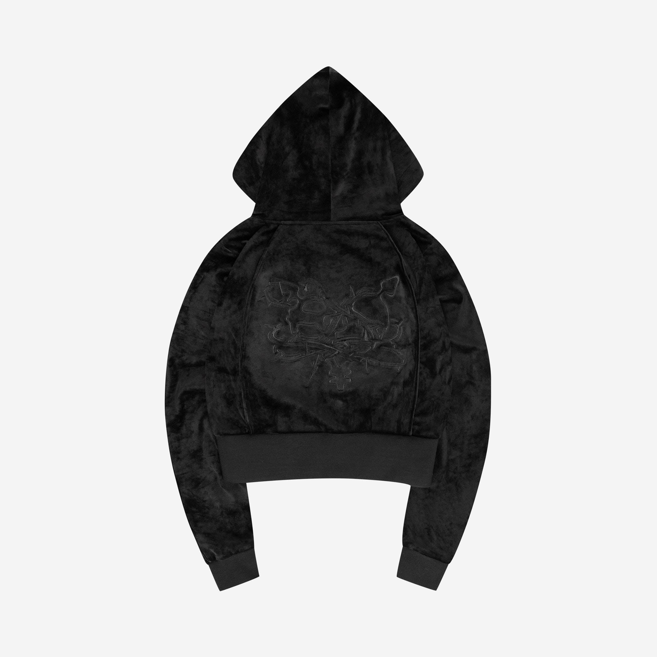 WOMEN'S VELOUR JACKET BLACK