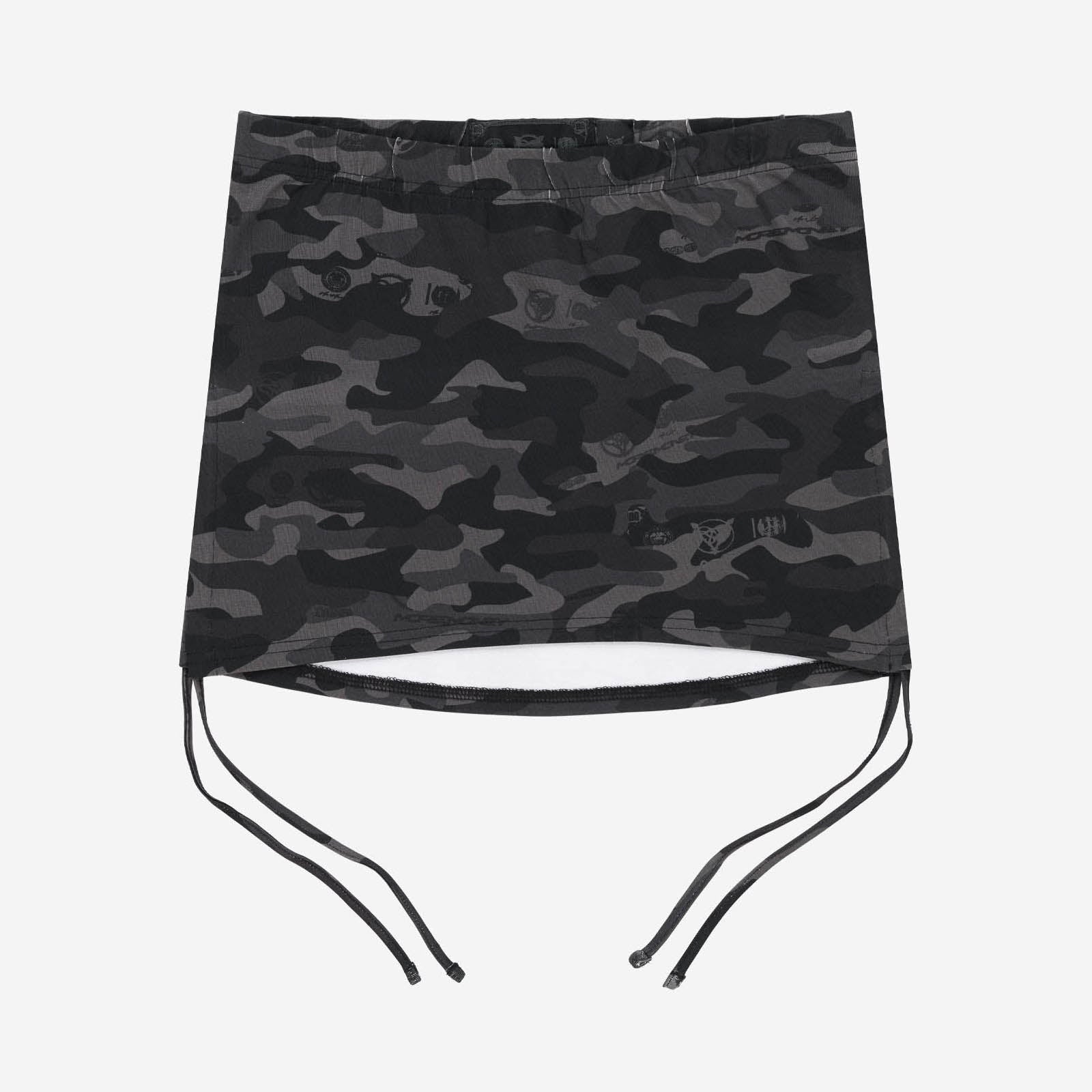 CAMO STRINGS SKIRT BLACK
