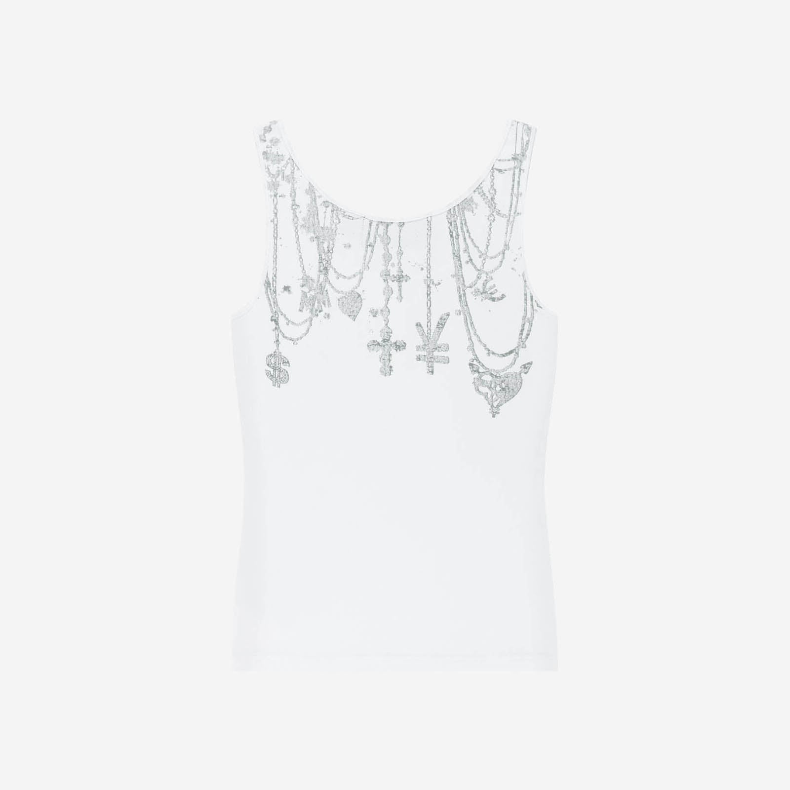 CHAINS GIRLS TOP WHITE