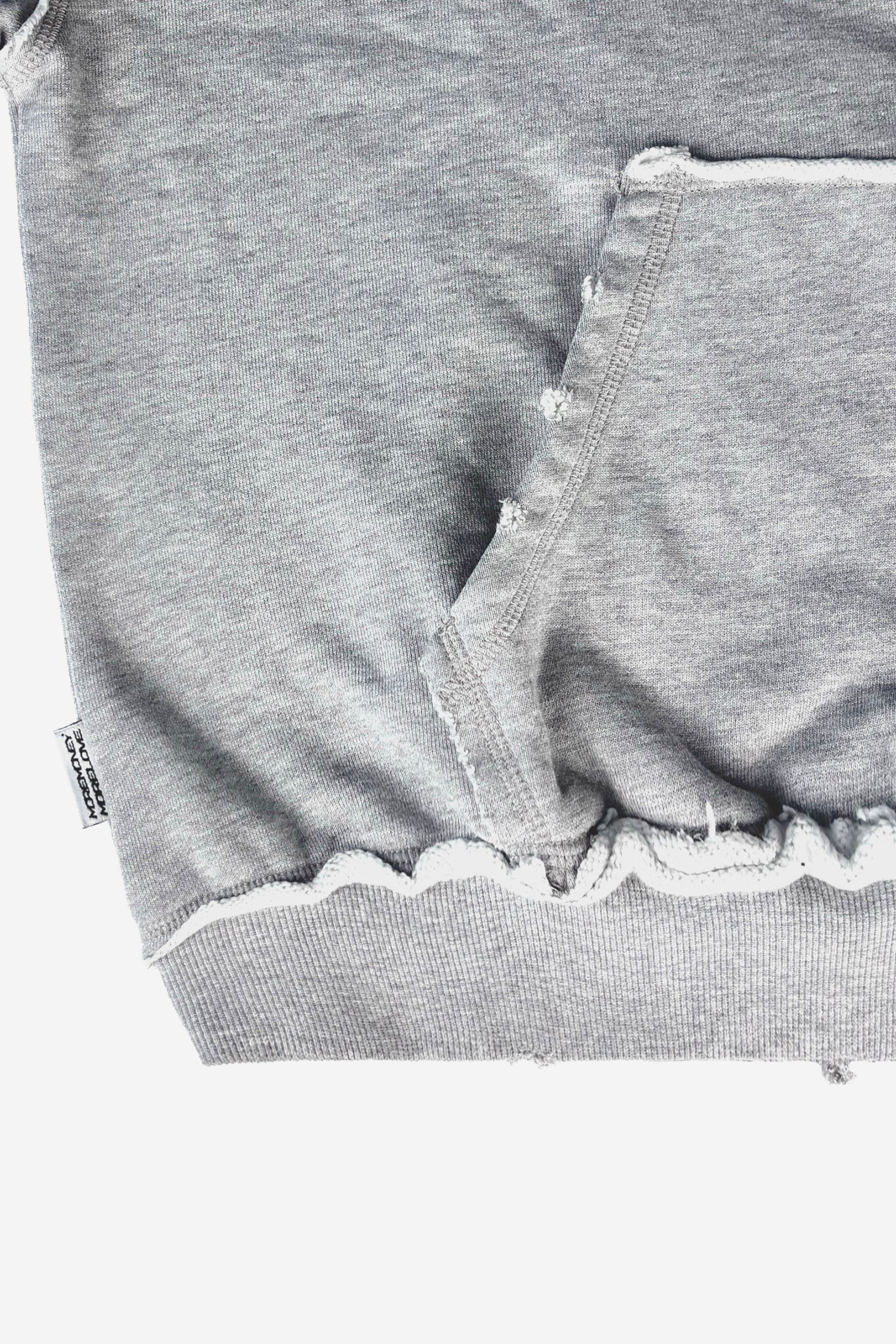 ROUGH HOODIE GREY MELANGE