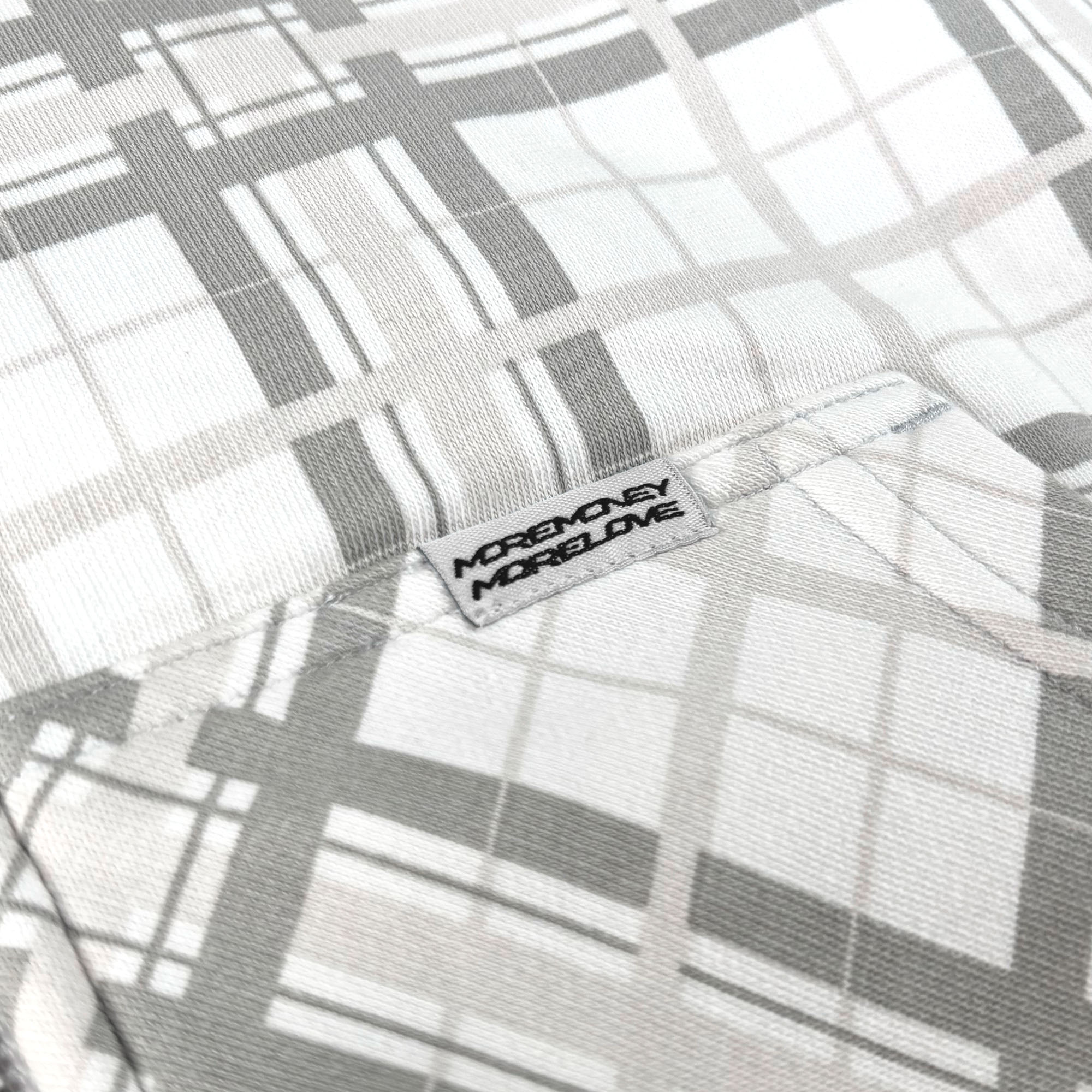 REVERSIBLE PLAID ZIP HOODIE WHITE