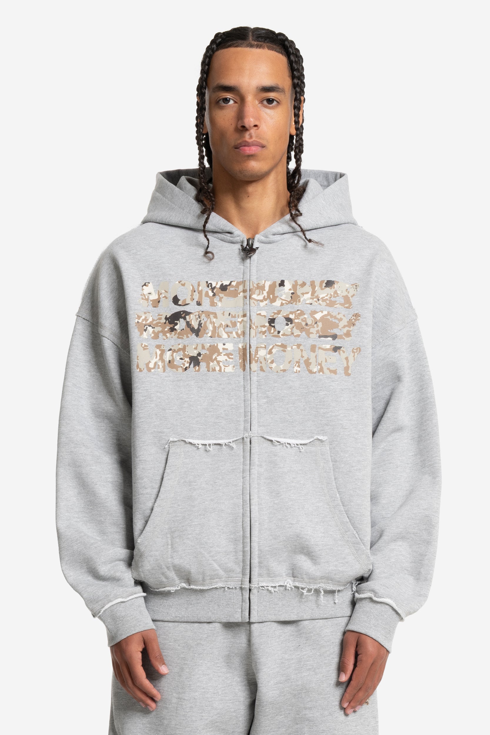 MONEY CALLING FLATLOCK ZIP GRAY MELANGE