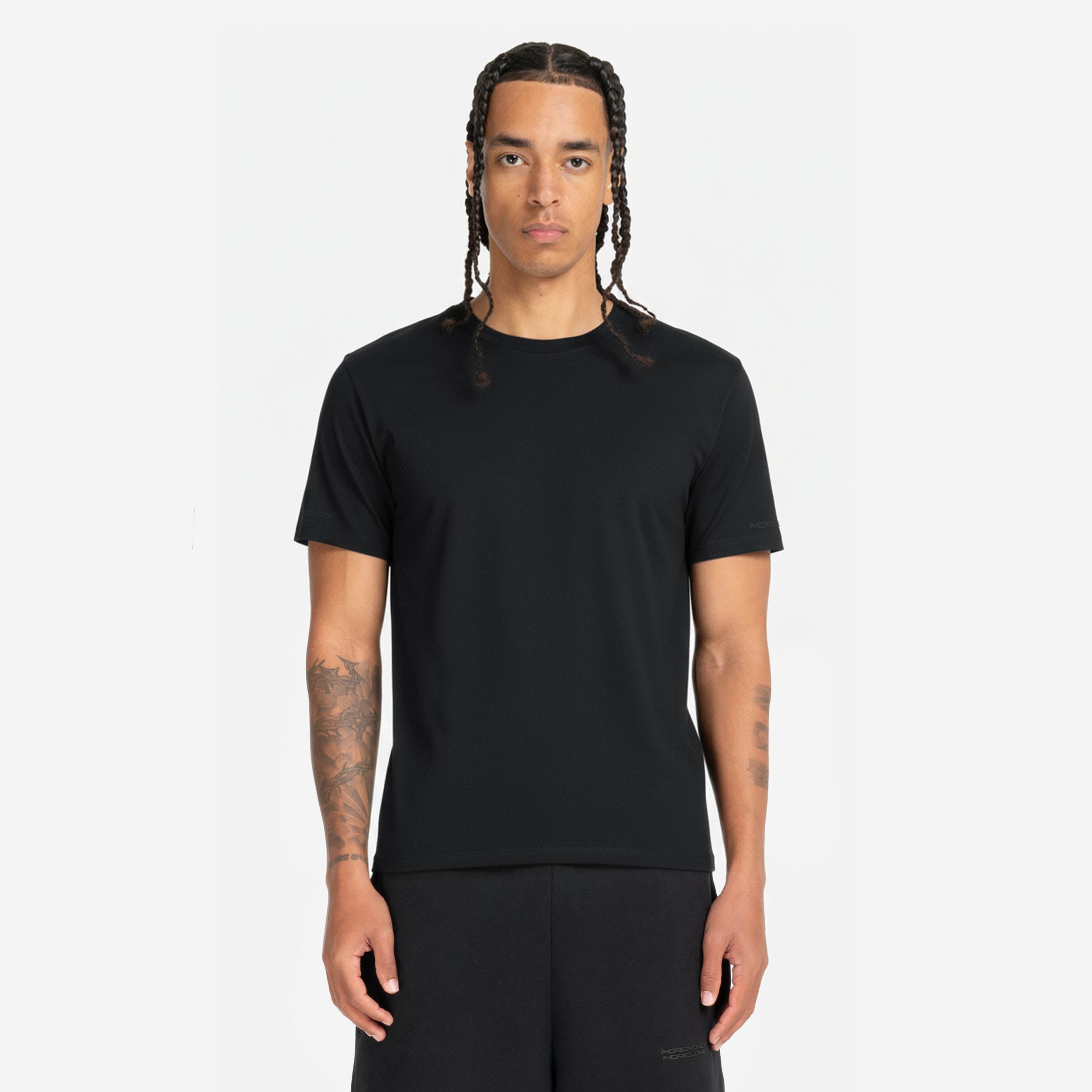 SLIM FIT TEE BLACK (2-PACK)