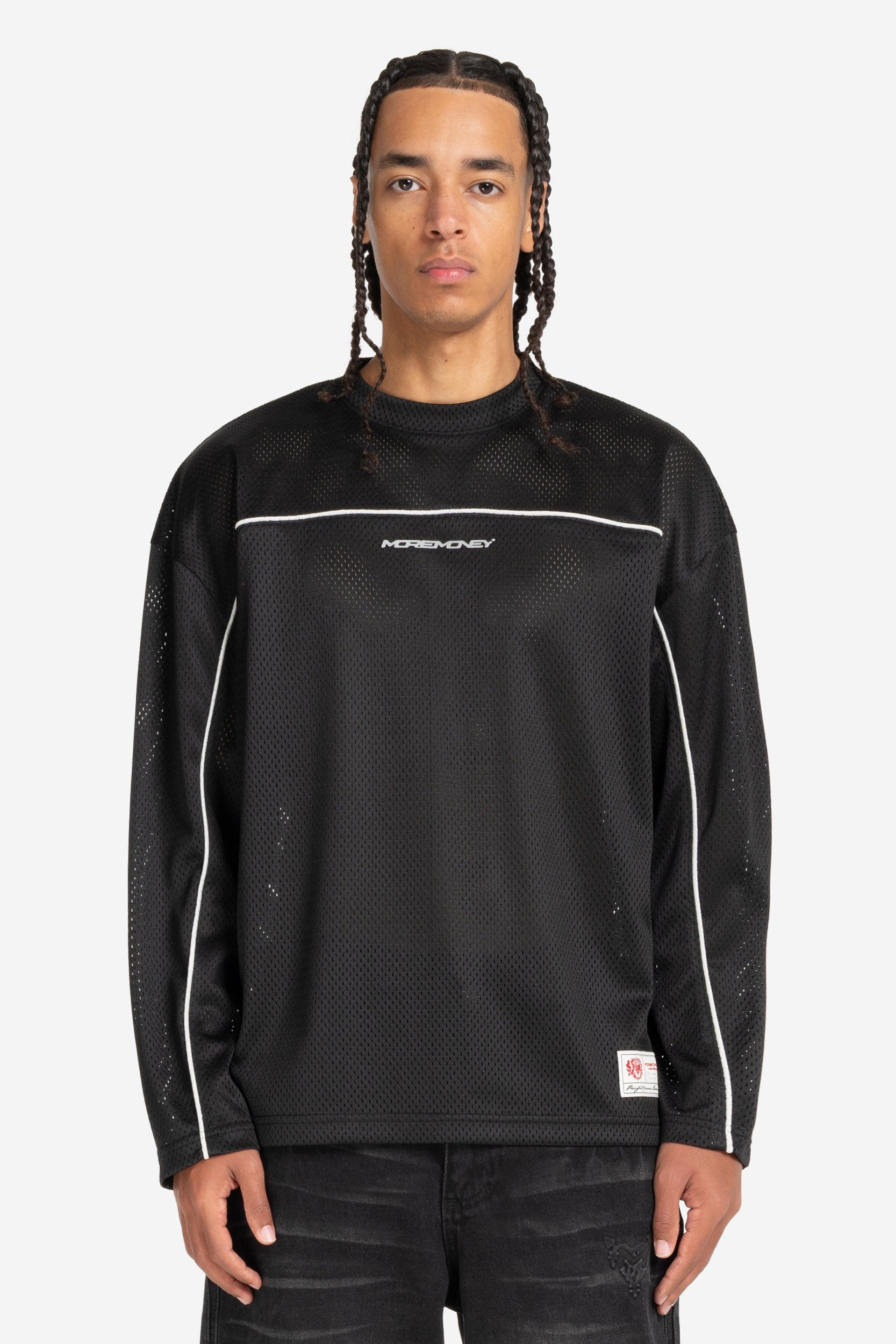 LONGSLEEVE MESH TEE BLACK