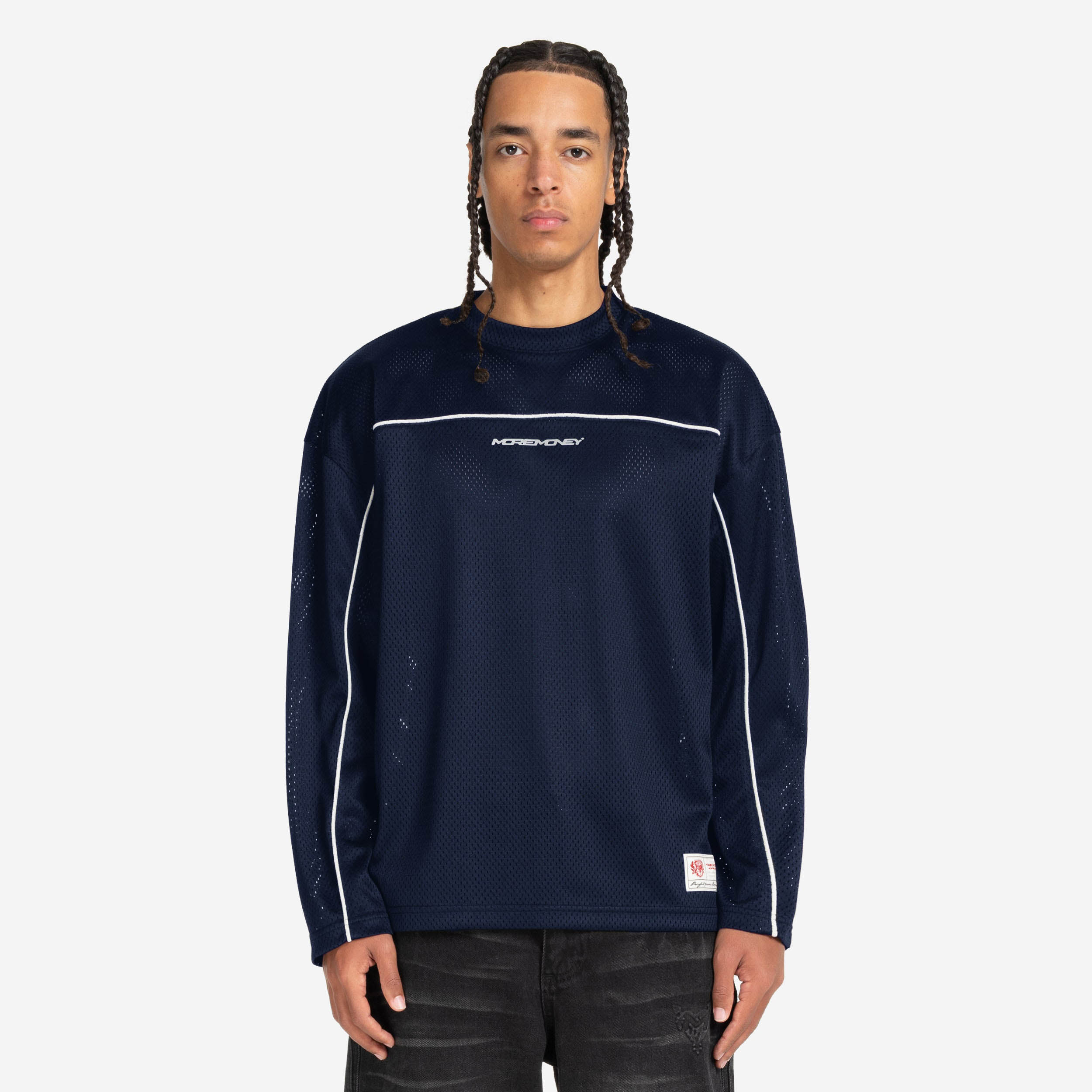 LONGSLEEVE MESH TEE NAVY