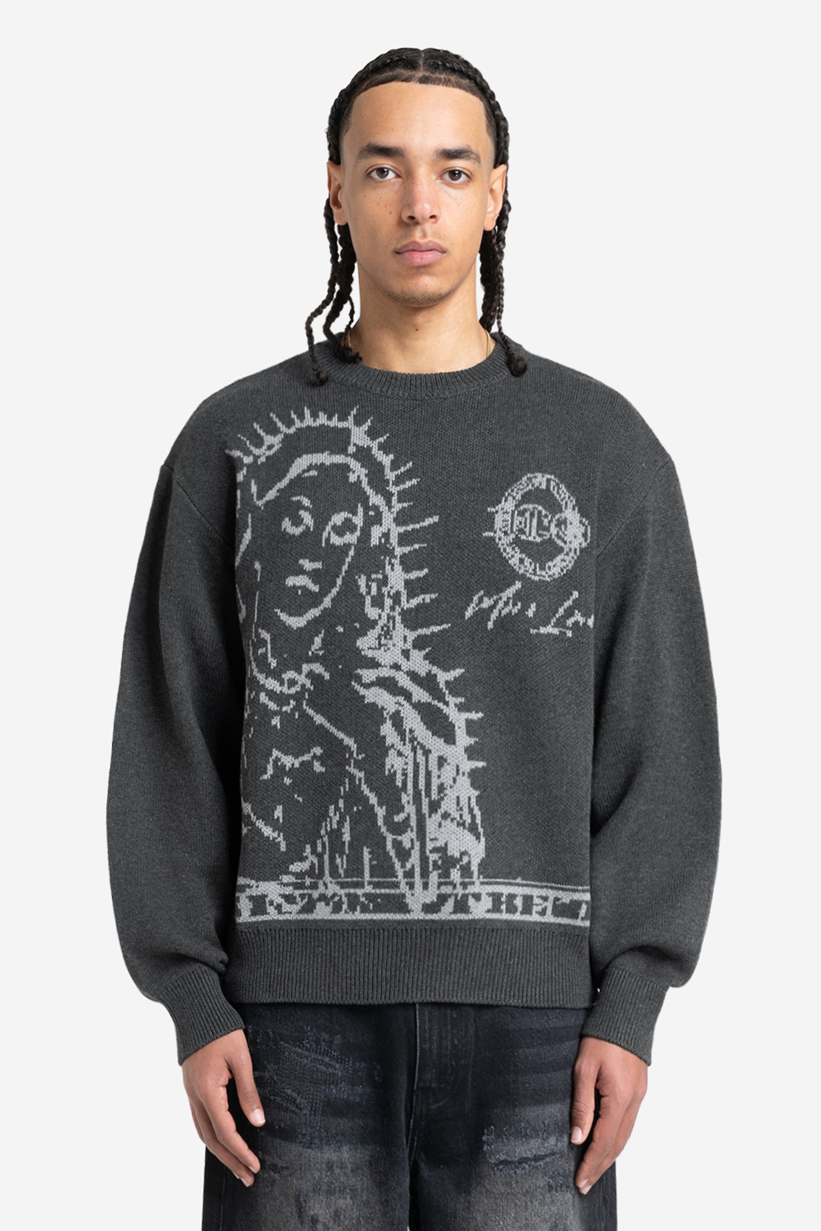 MORE BLESSINGS KNIT ANTHRACITE GREY