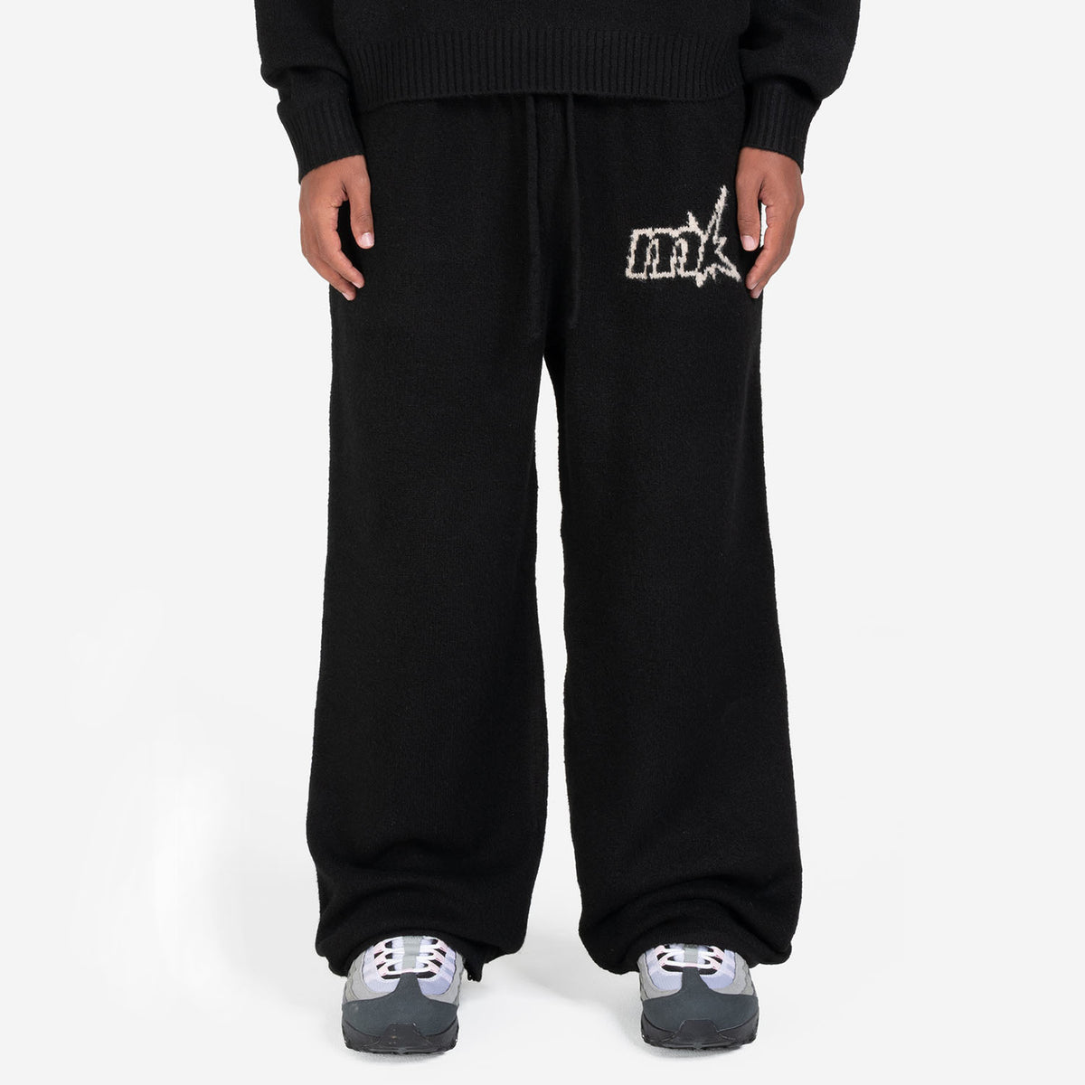 FUZZY KNIT JOGGER BLACK