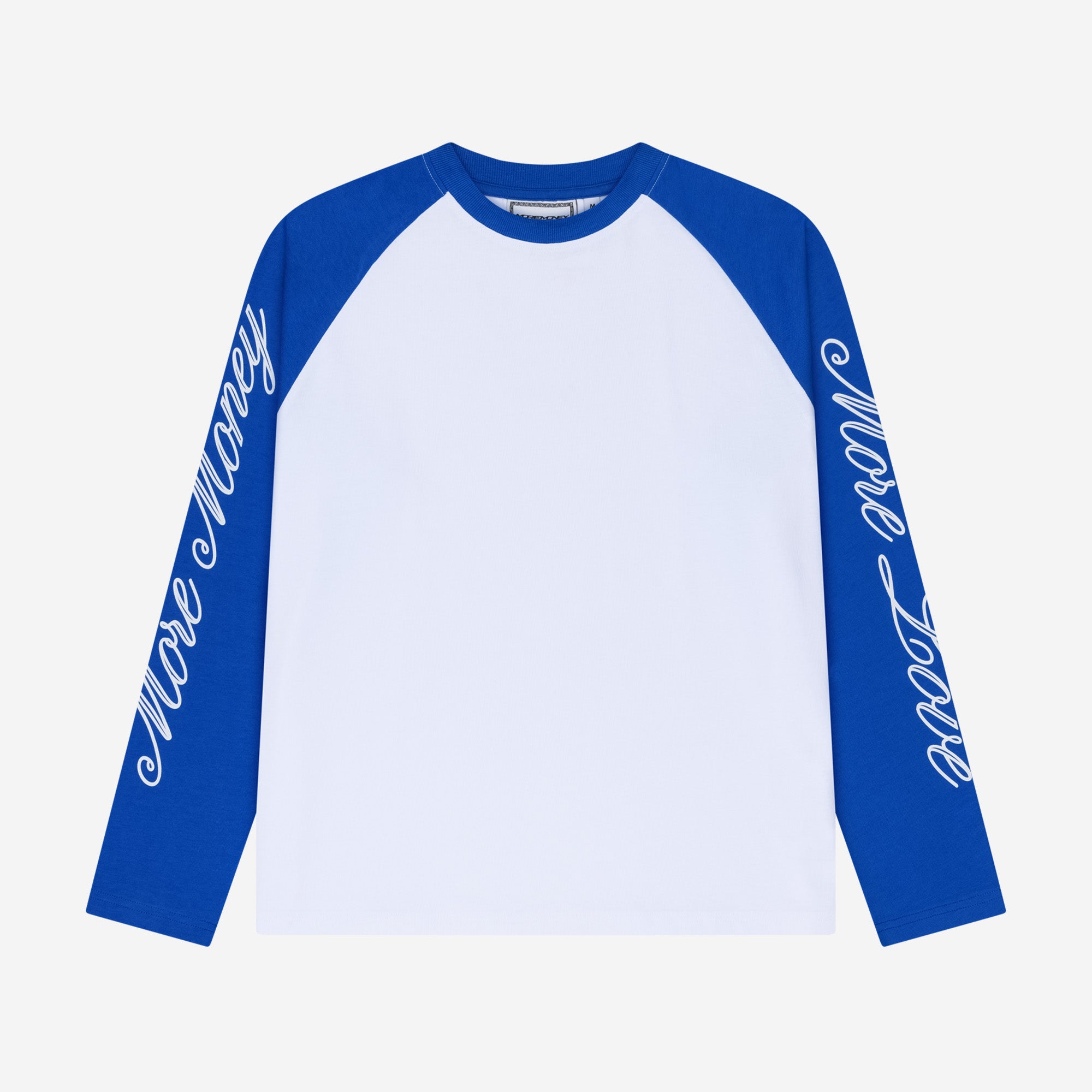 SCRIPT RAGLAN LONGSLEEVE ROYAL BLUE