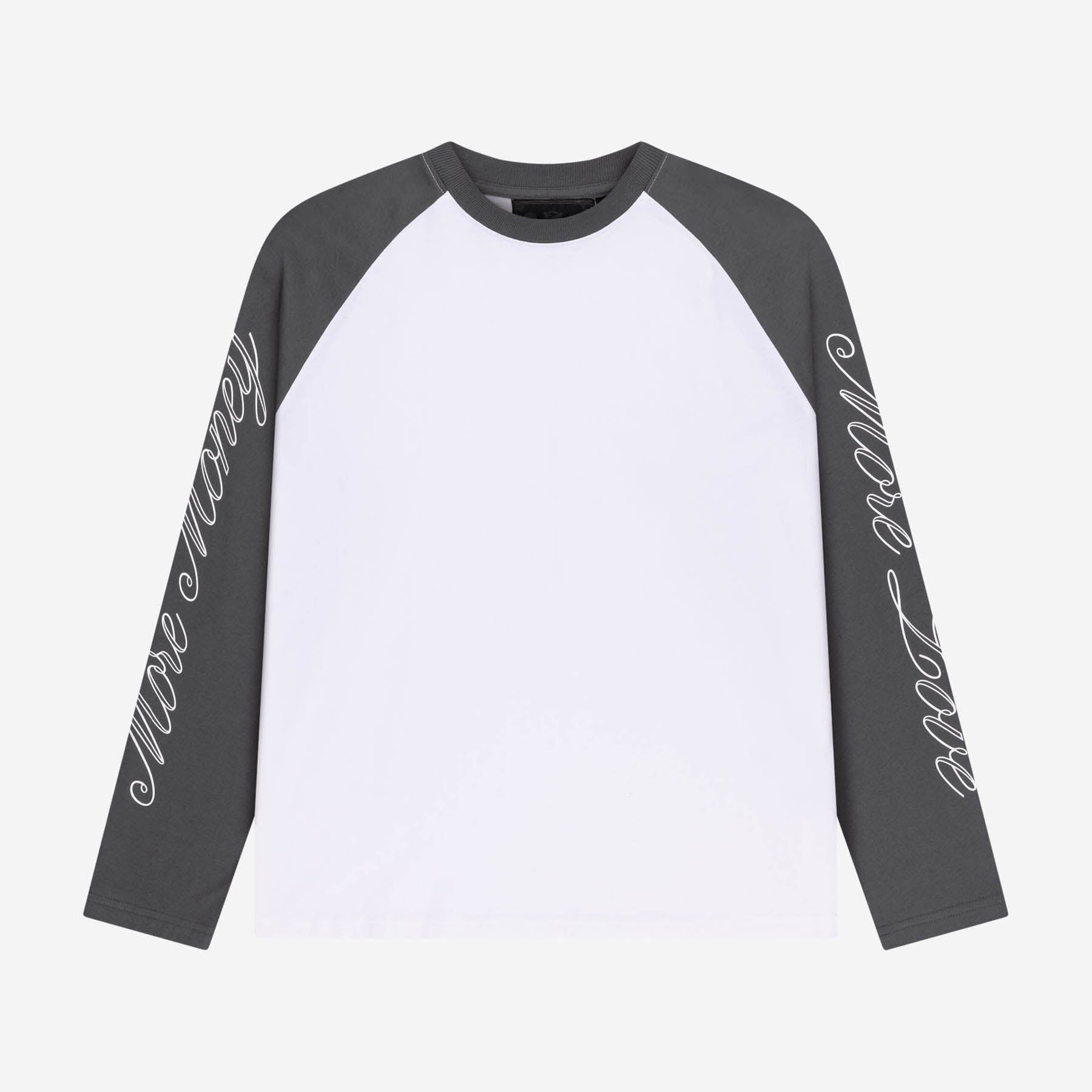 SCRIPT RAGLAN LONGSLEEVE DARK GREY