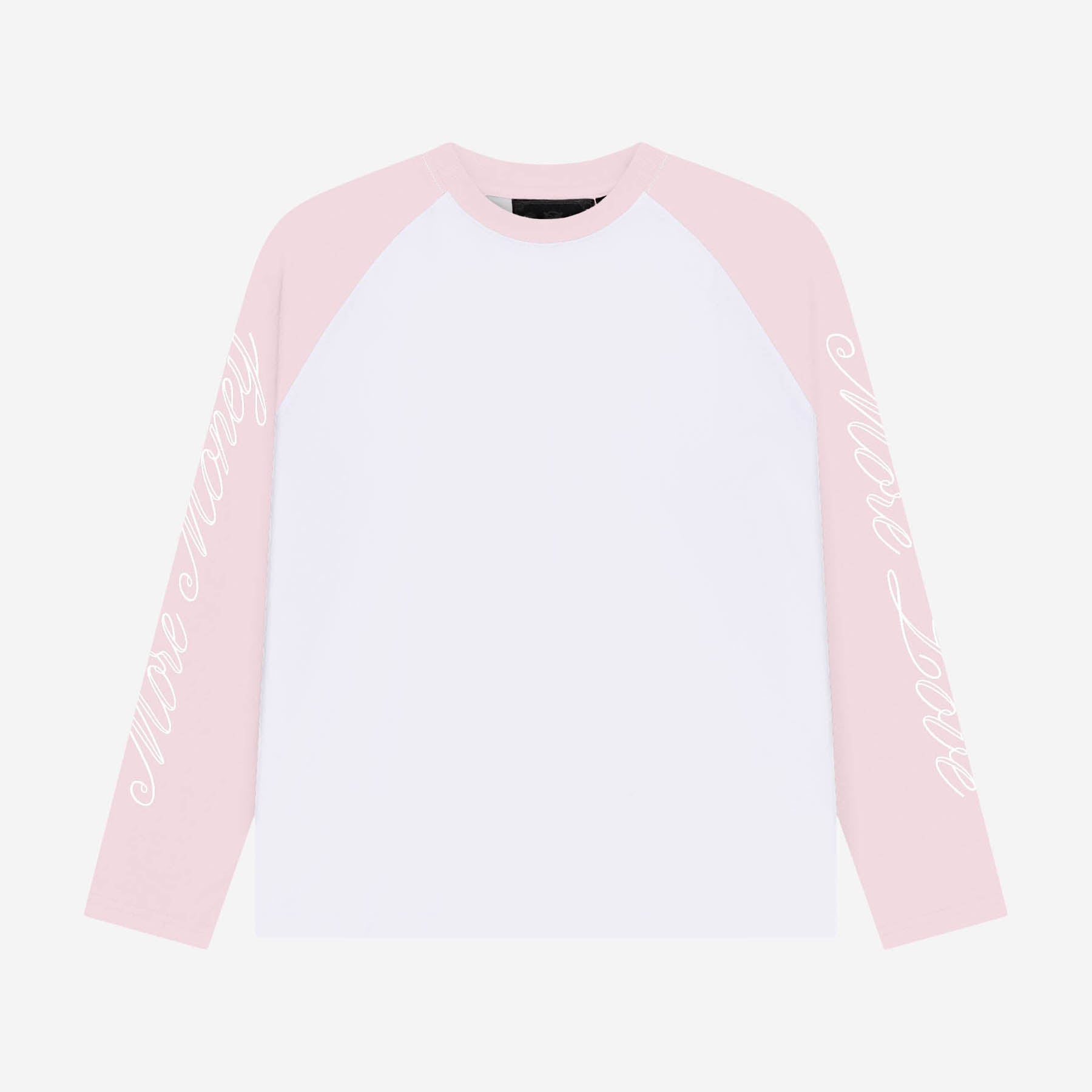 SCRIPT RAGLAN LONGSLEEVE PINK