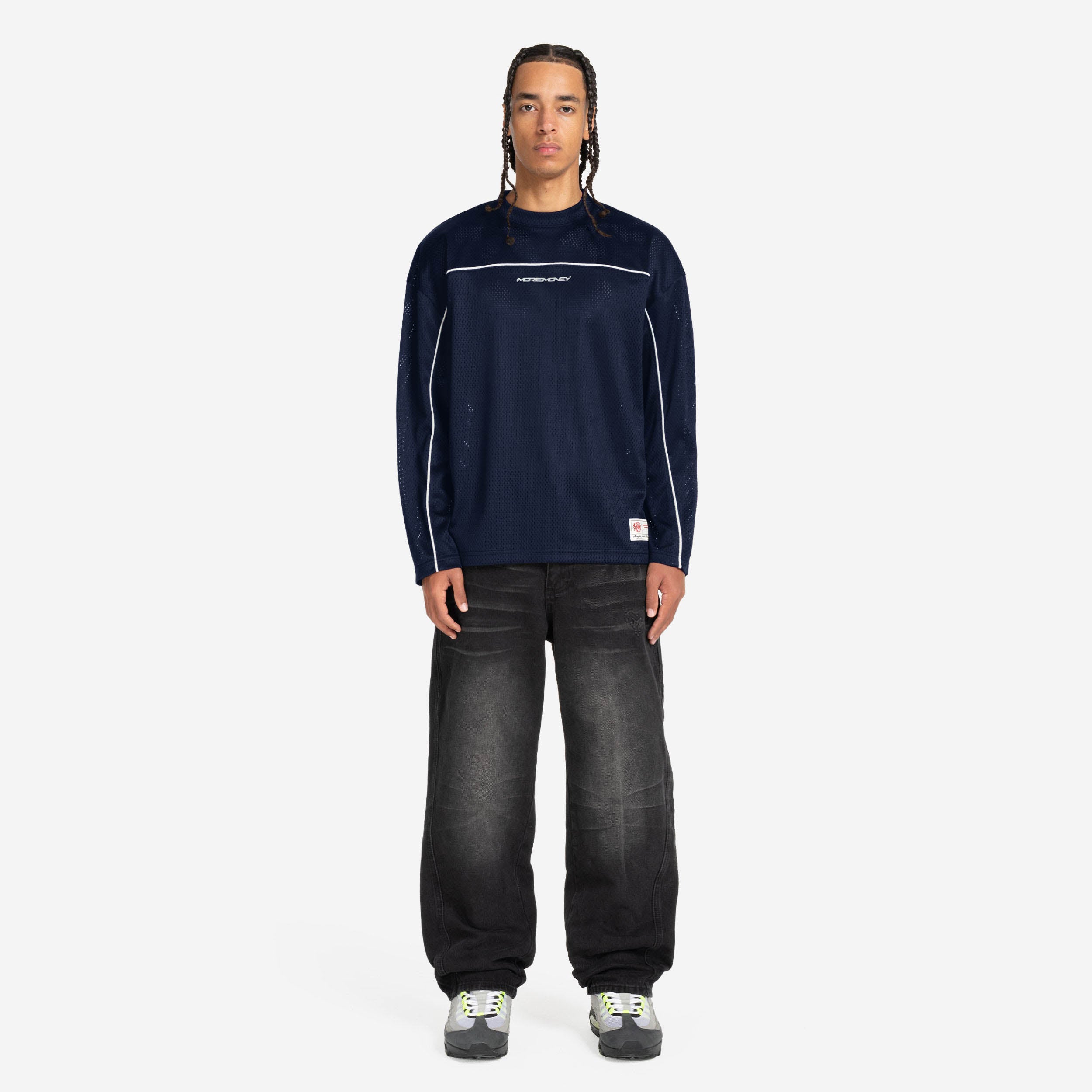 LONGSLEEVE MESH TEE NAVY
