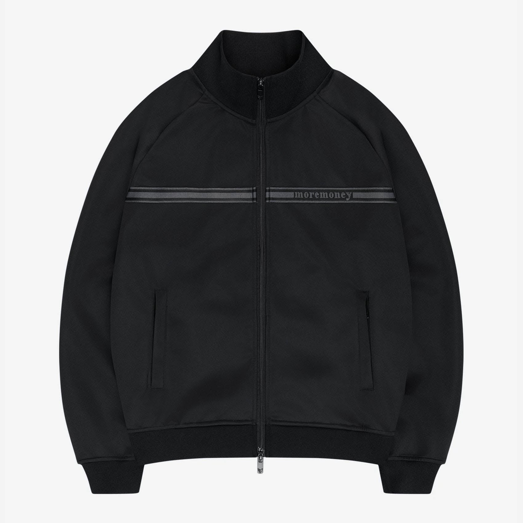 STRIPED TRACK JACKET BLACK