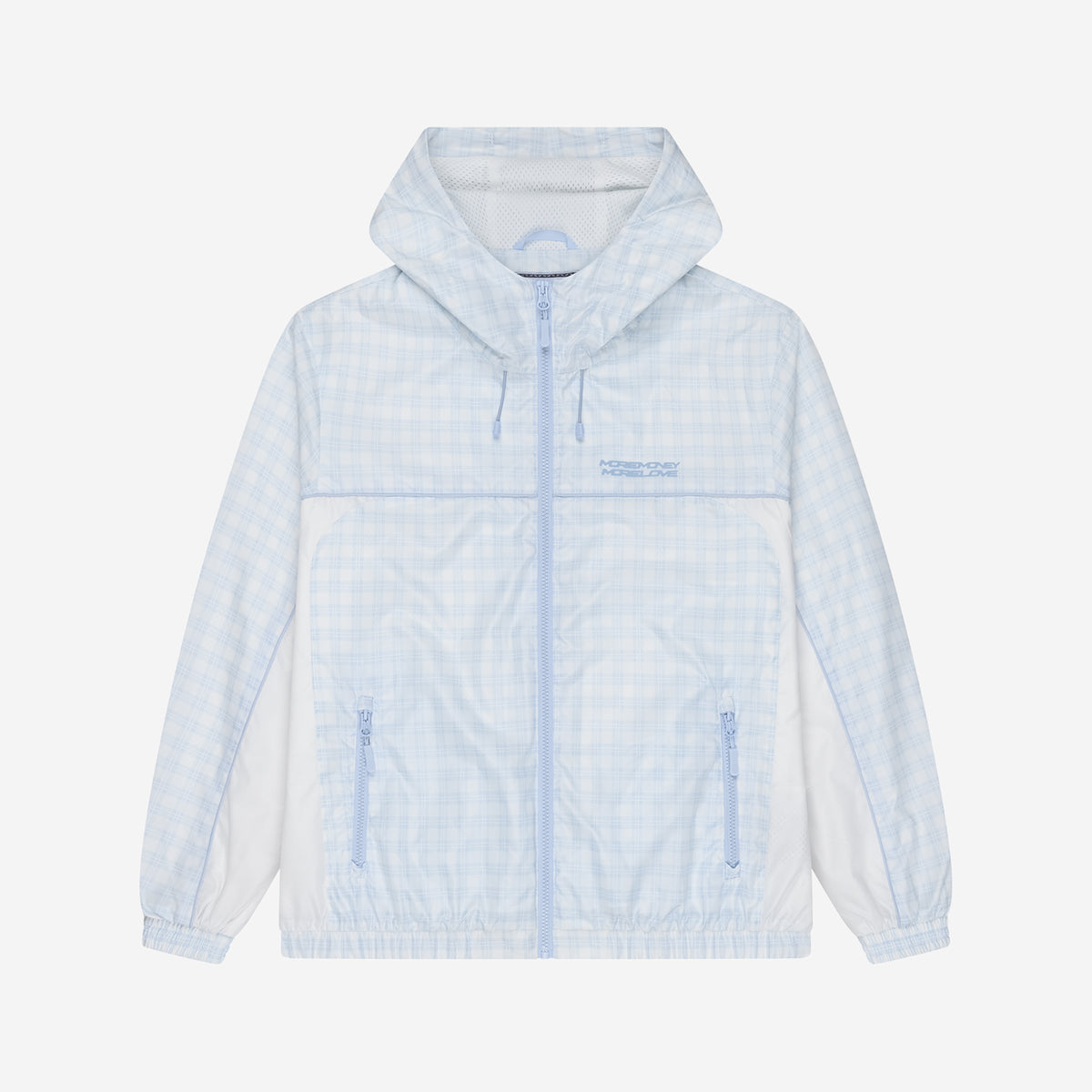 PLAID WINDBREAKER AIR BLUE