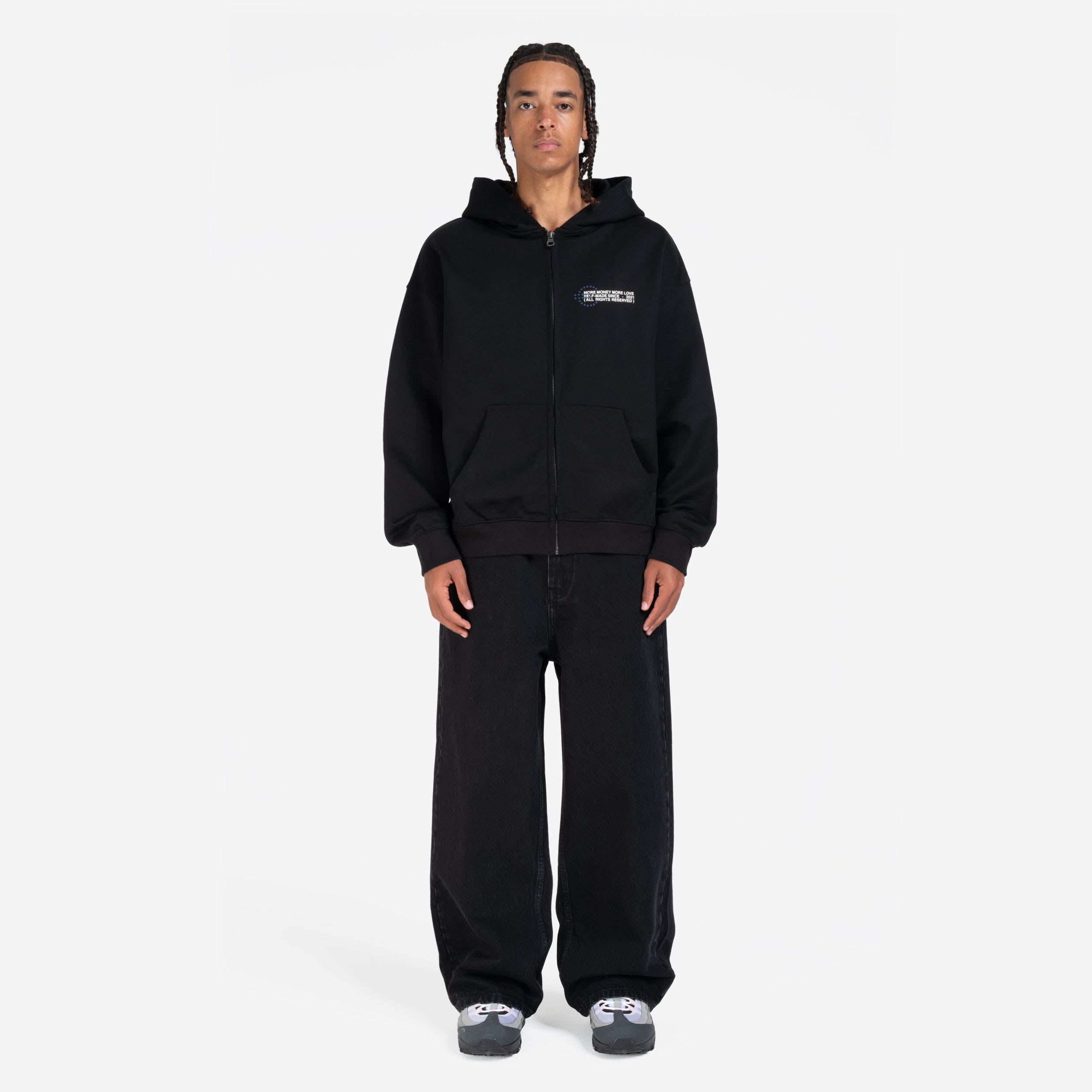 PROFIT ZIP HOODIE BLACK