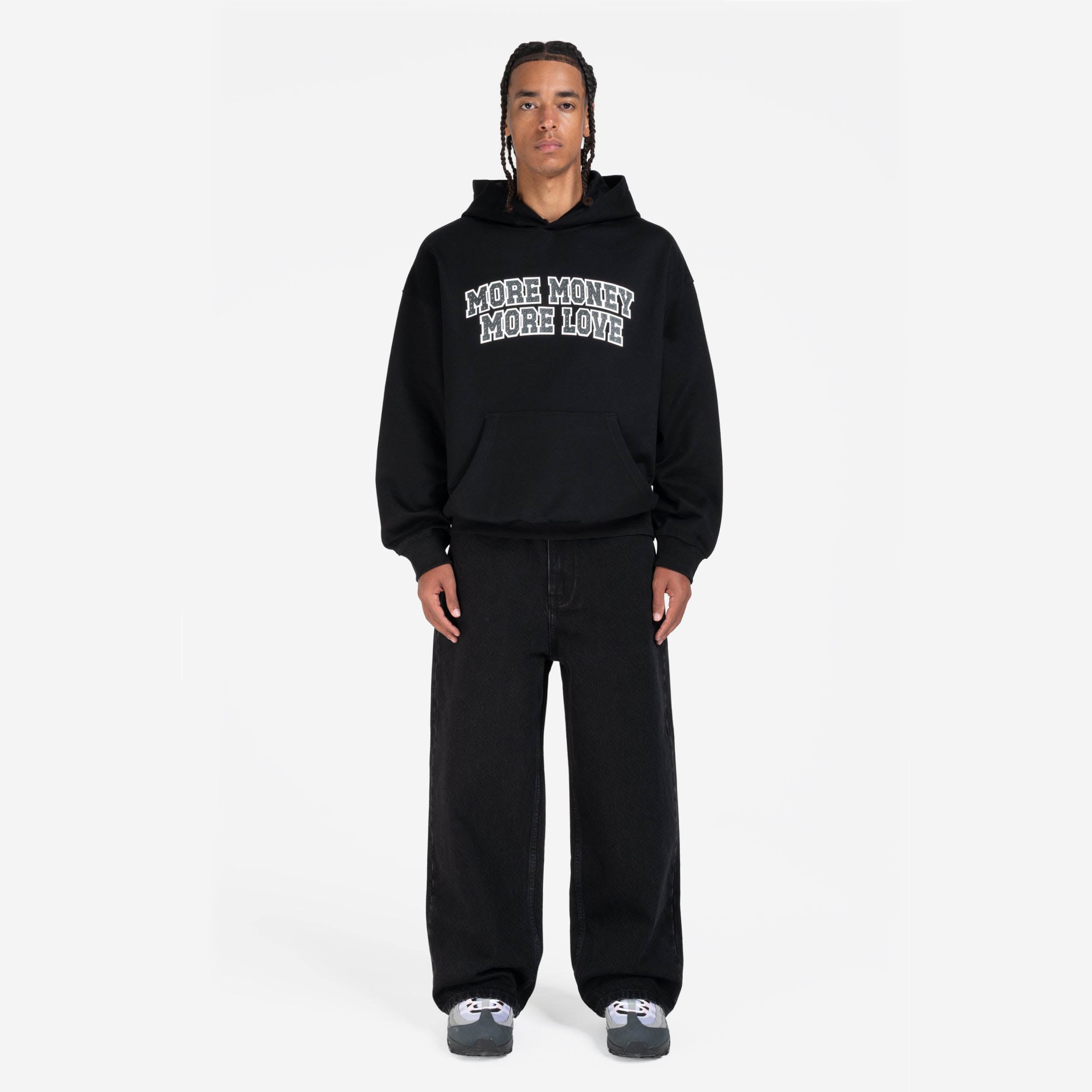 MORE MONEY STUDS HOODIE BLACK