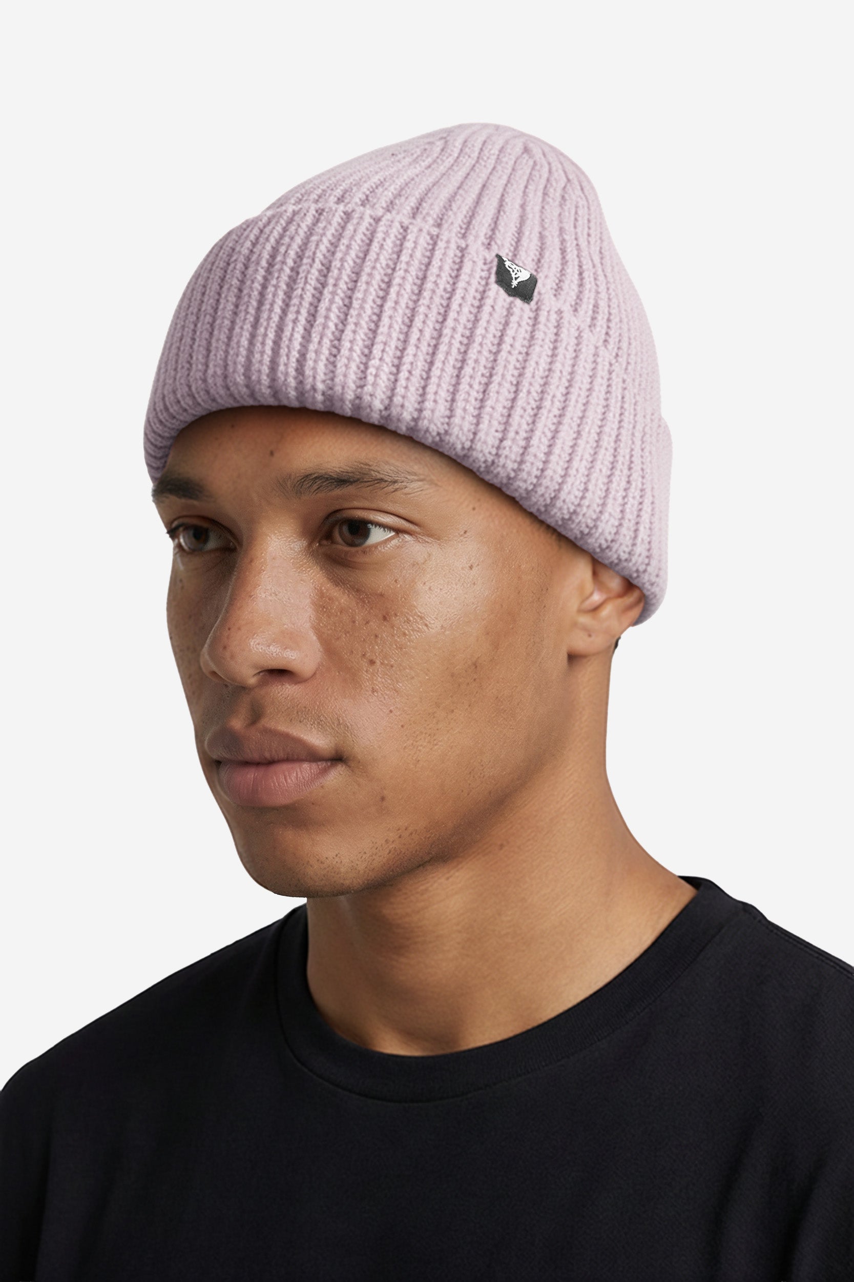 RIB KNIT BEANIE PINK