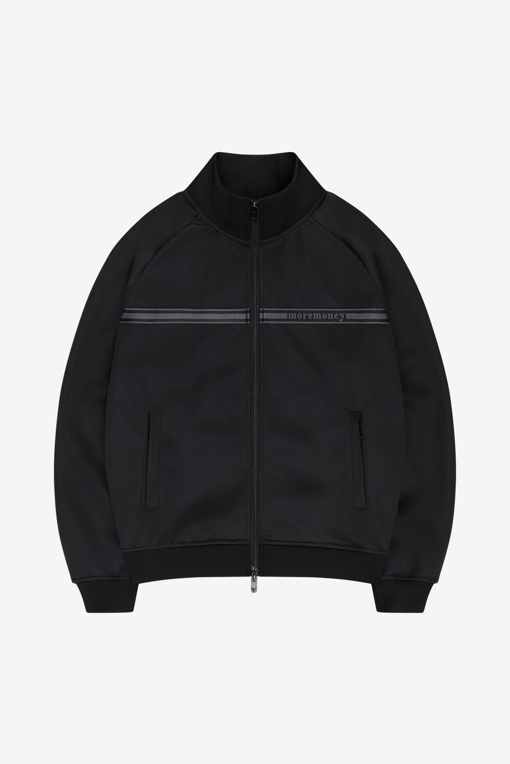 STRIPED TRACK JACKET BLACK
