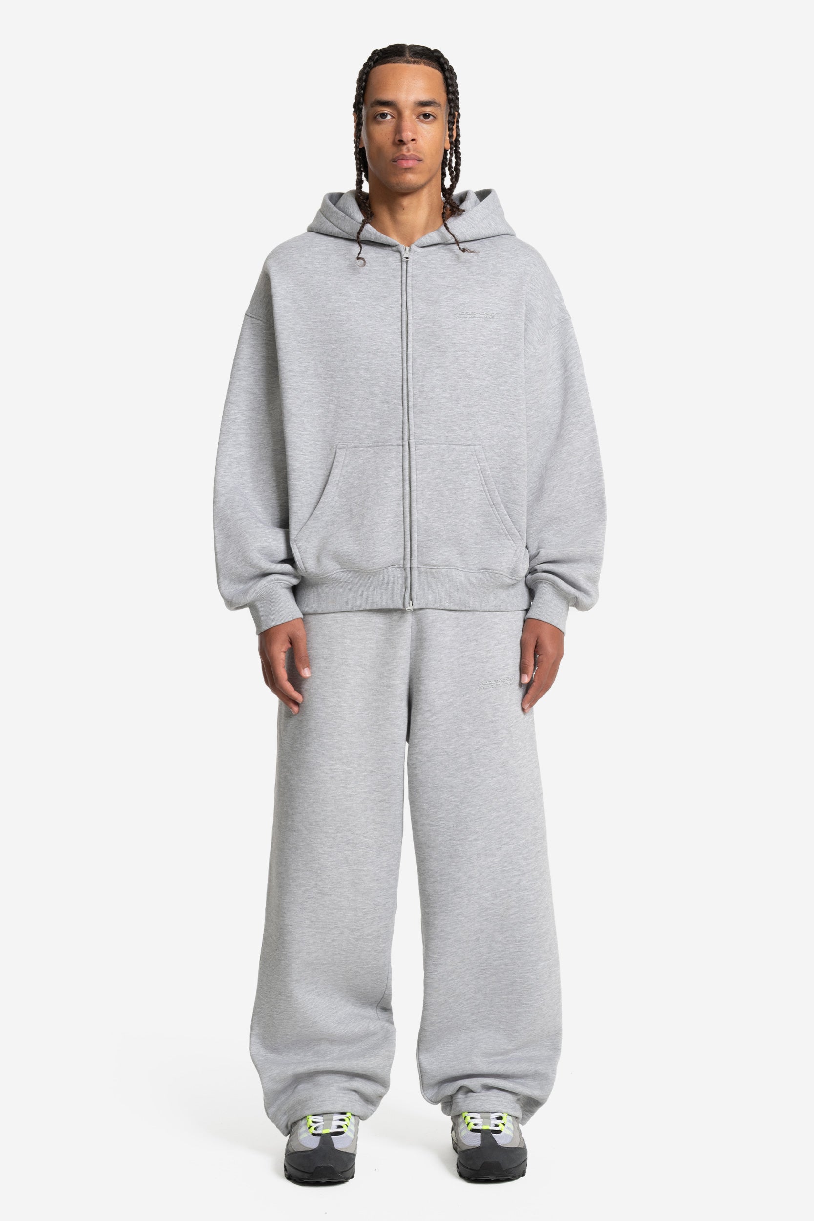 CLOUDS ZIP GREY MELANGE + CLOUDS JOGGER GREY MELANGE
