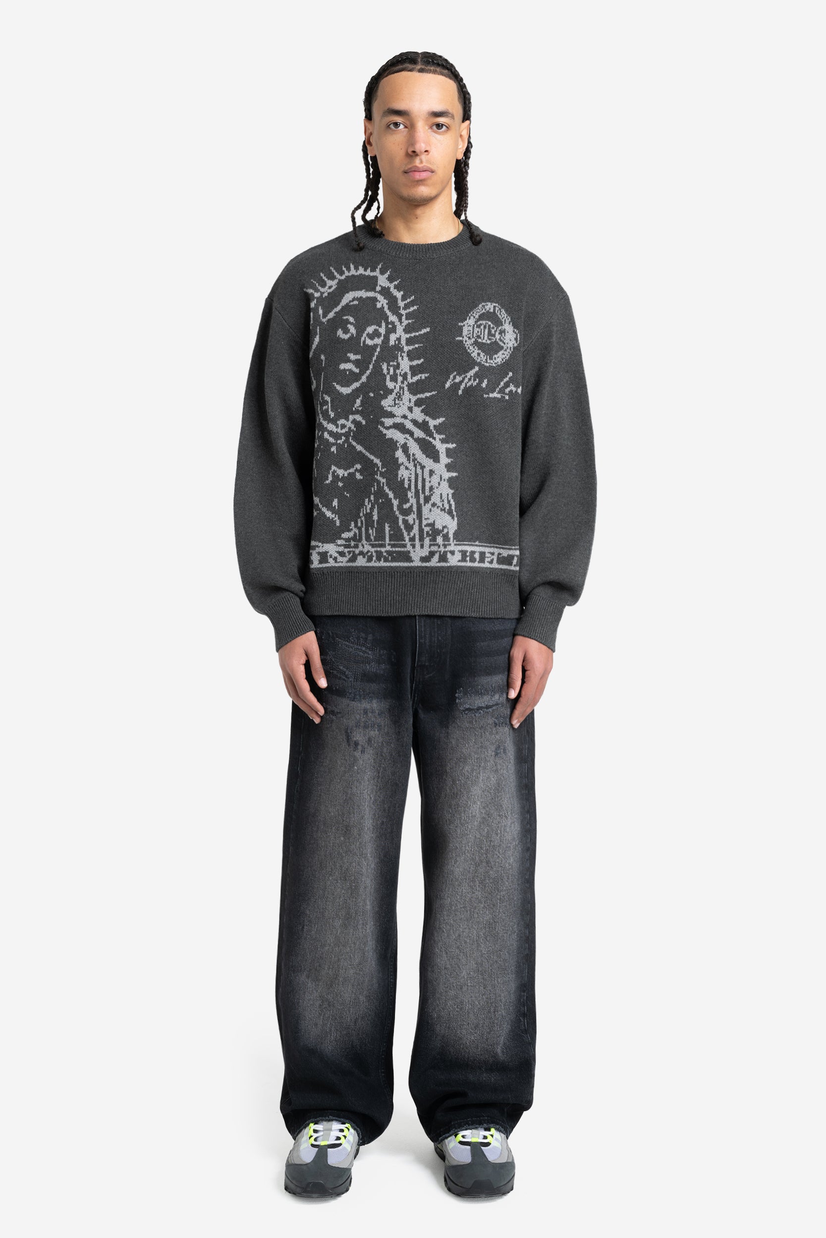 MORE BLESSINGS KNIT ANTHRACITE GREY