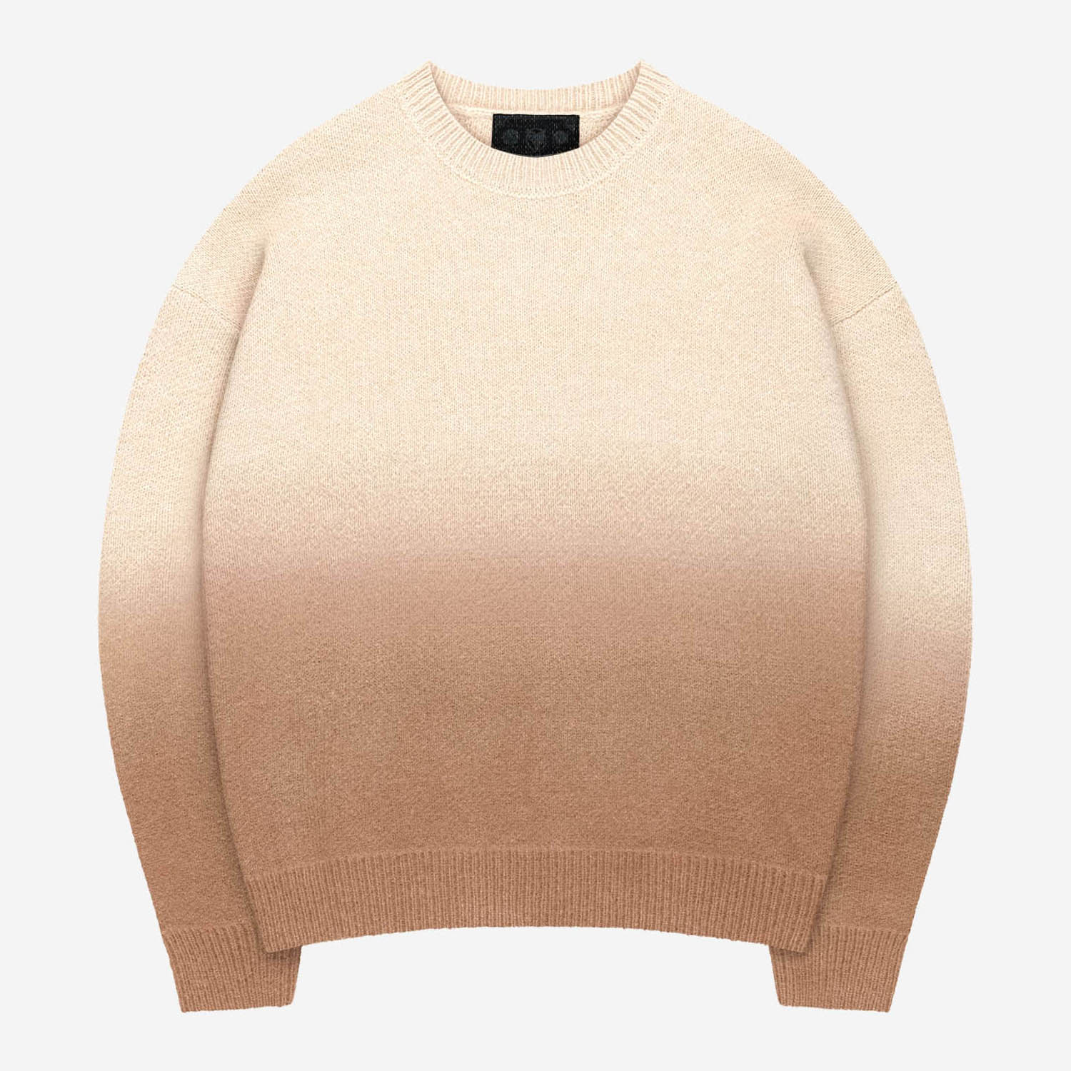 GRADIANT KNIT SWEATER BROWN + DISTINCTIVE DENIM BLACK