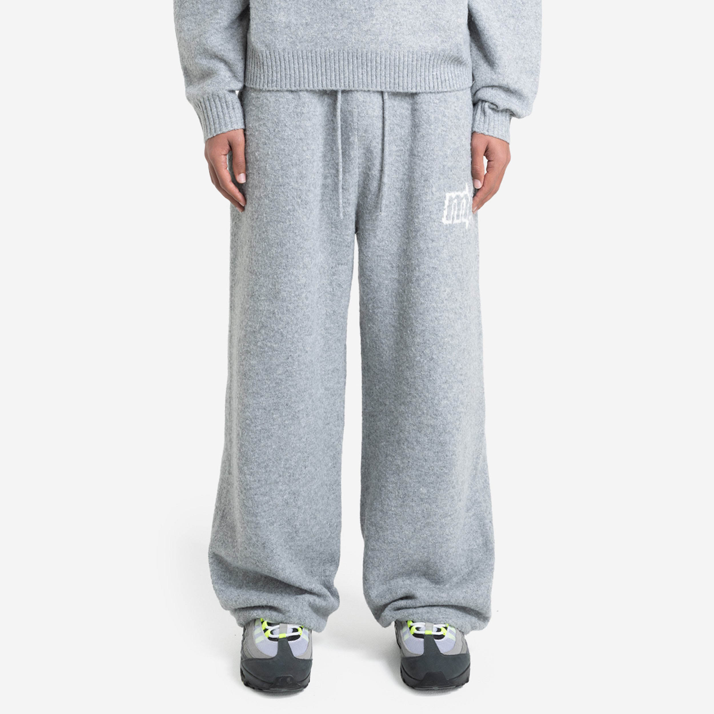 FUZZY KNIT JOGGER GREY MELANGE