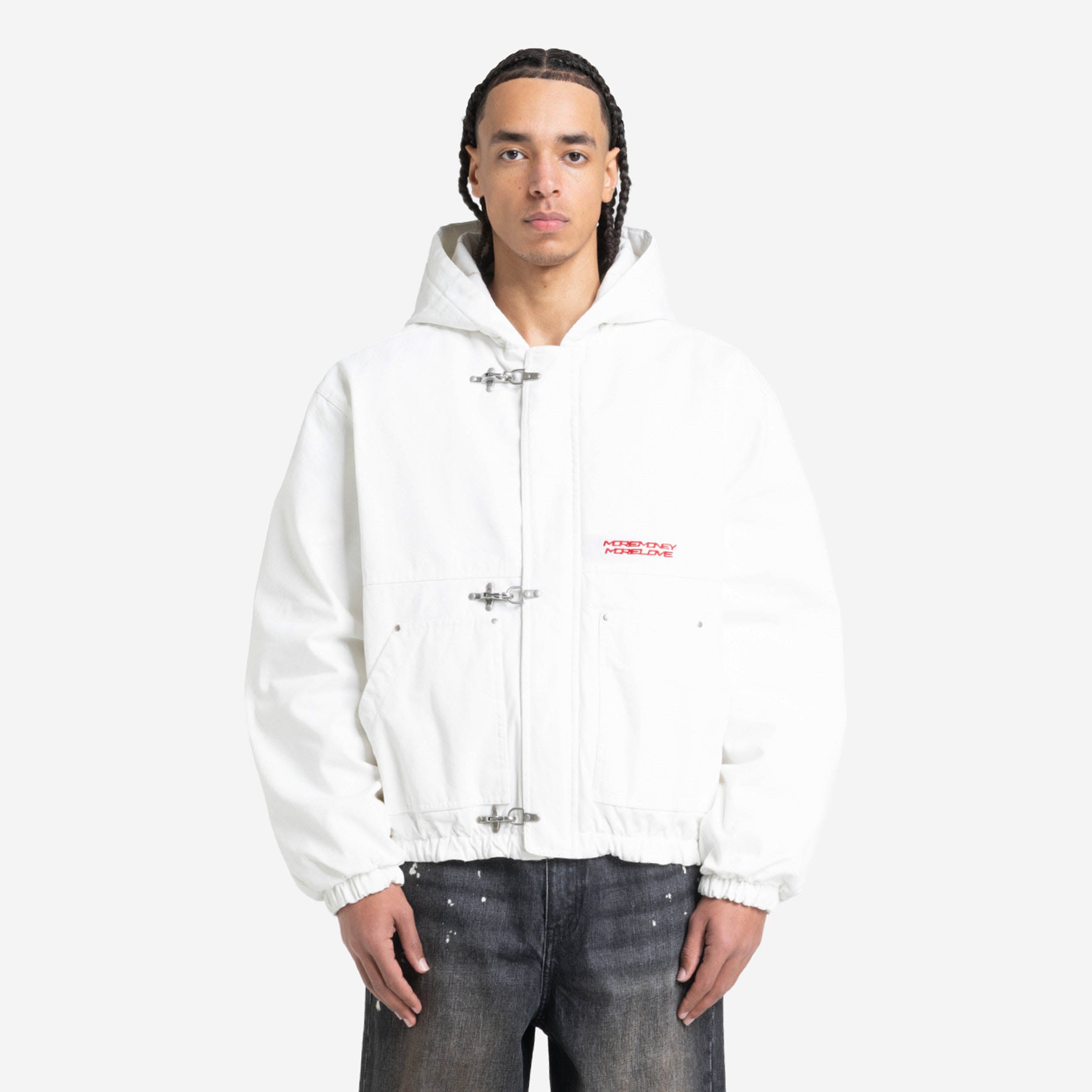 UTILITY CANVAS JACKET WHITE DUST