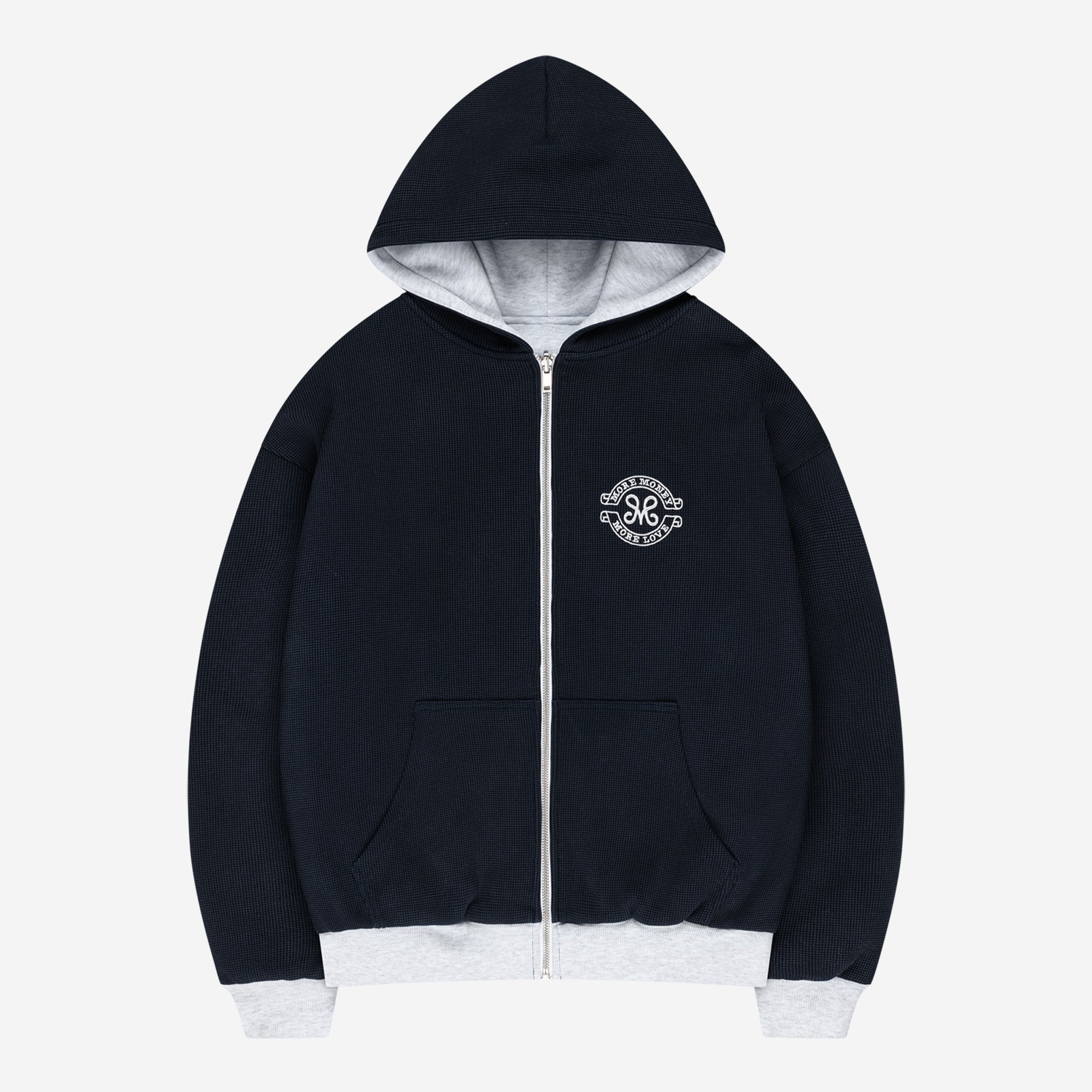 REVERSIBLE LEGACY WAFFLE ZIP HOODIE + JOGGER DARK NAVY SET