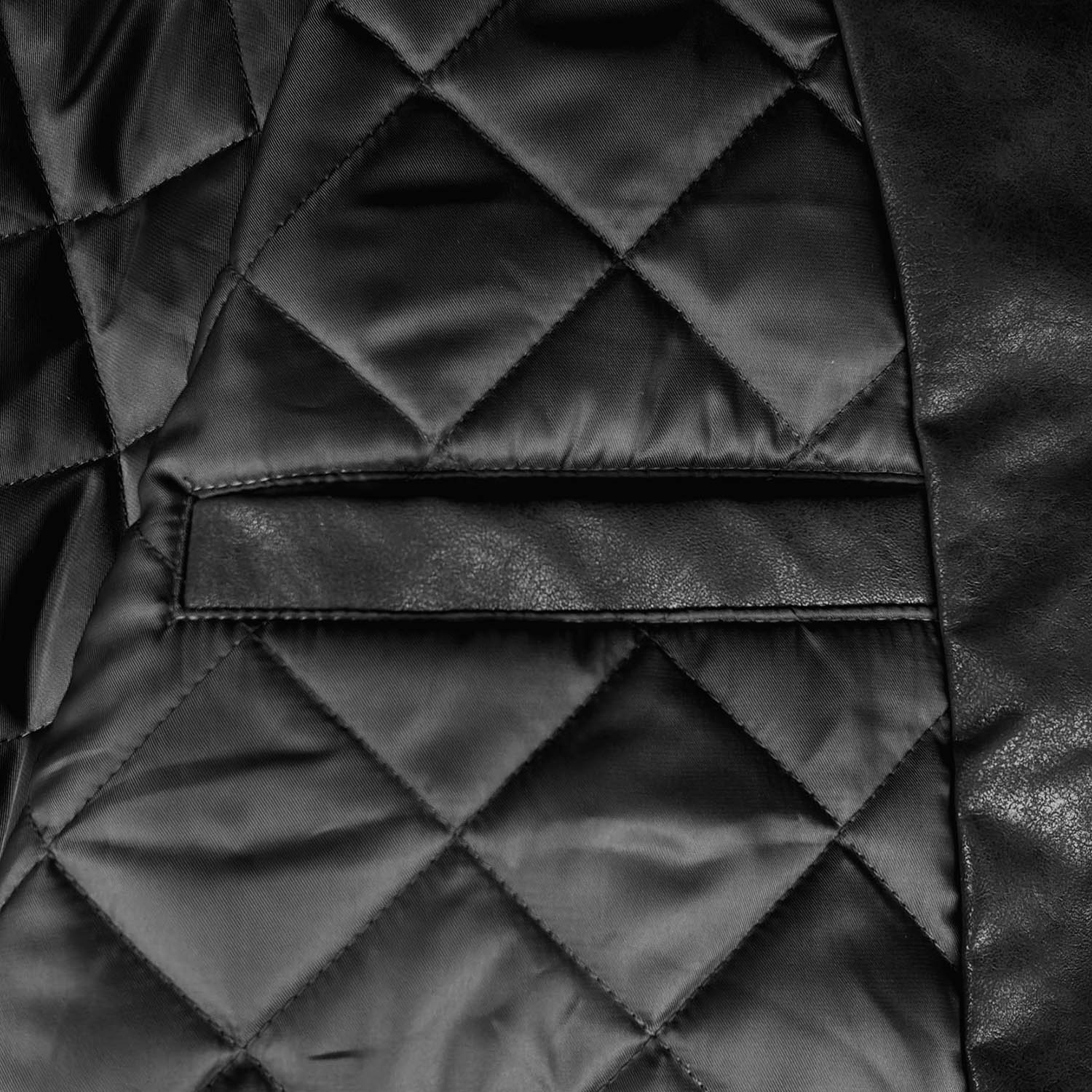 DA BIG M LEATHER JACKET BLACK