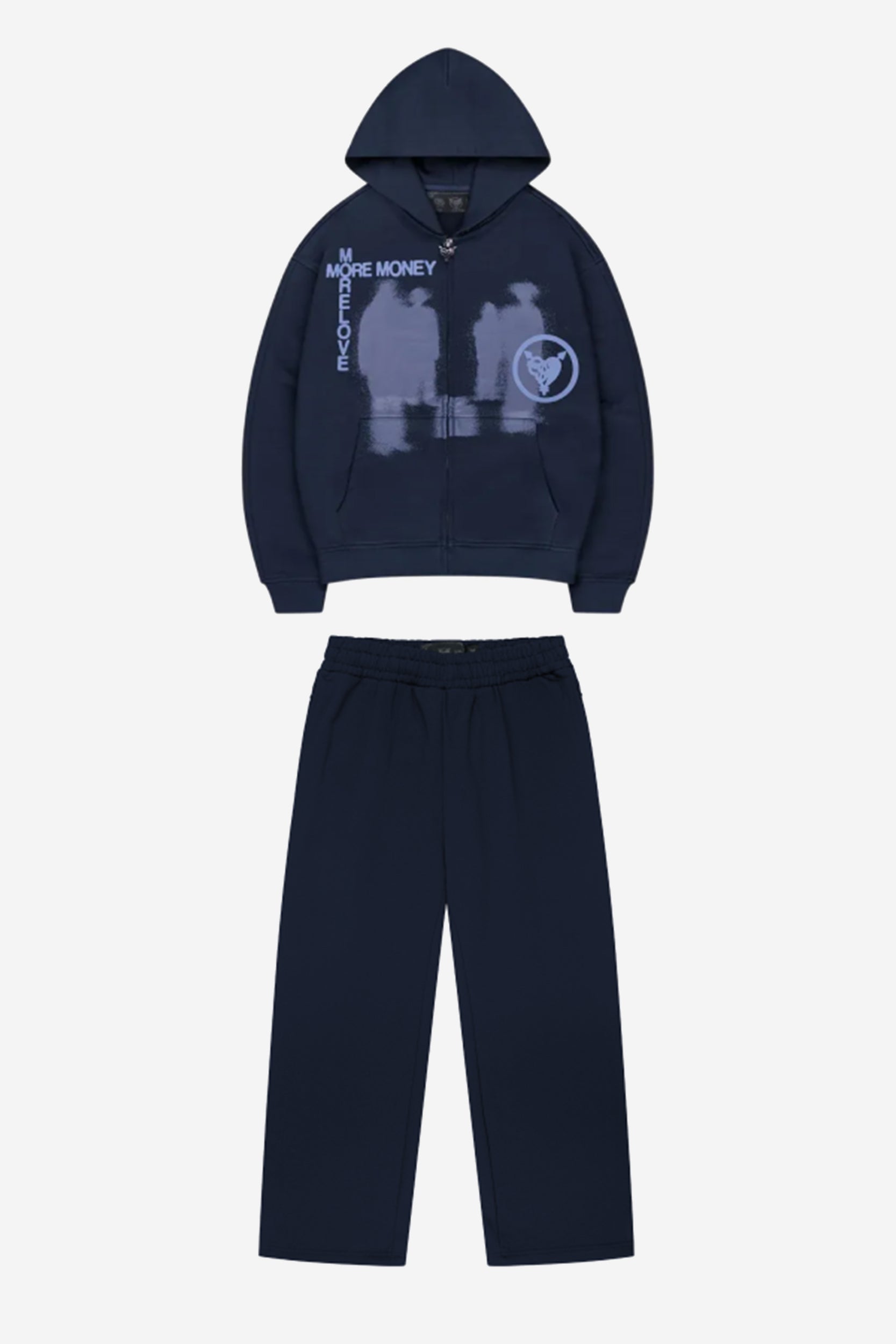 LOST BOND ZIP NAVY + OPEN LEG JOGGER NAVY