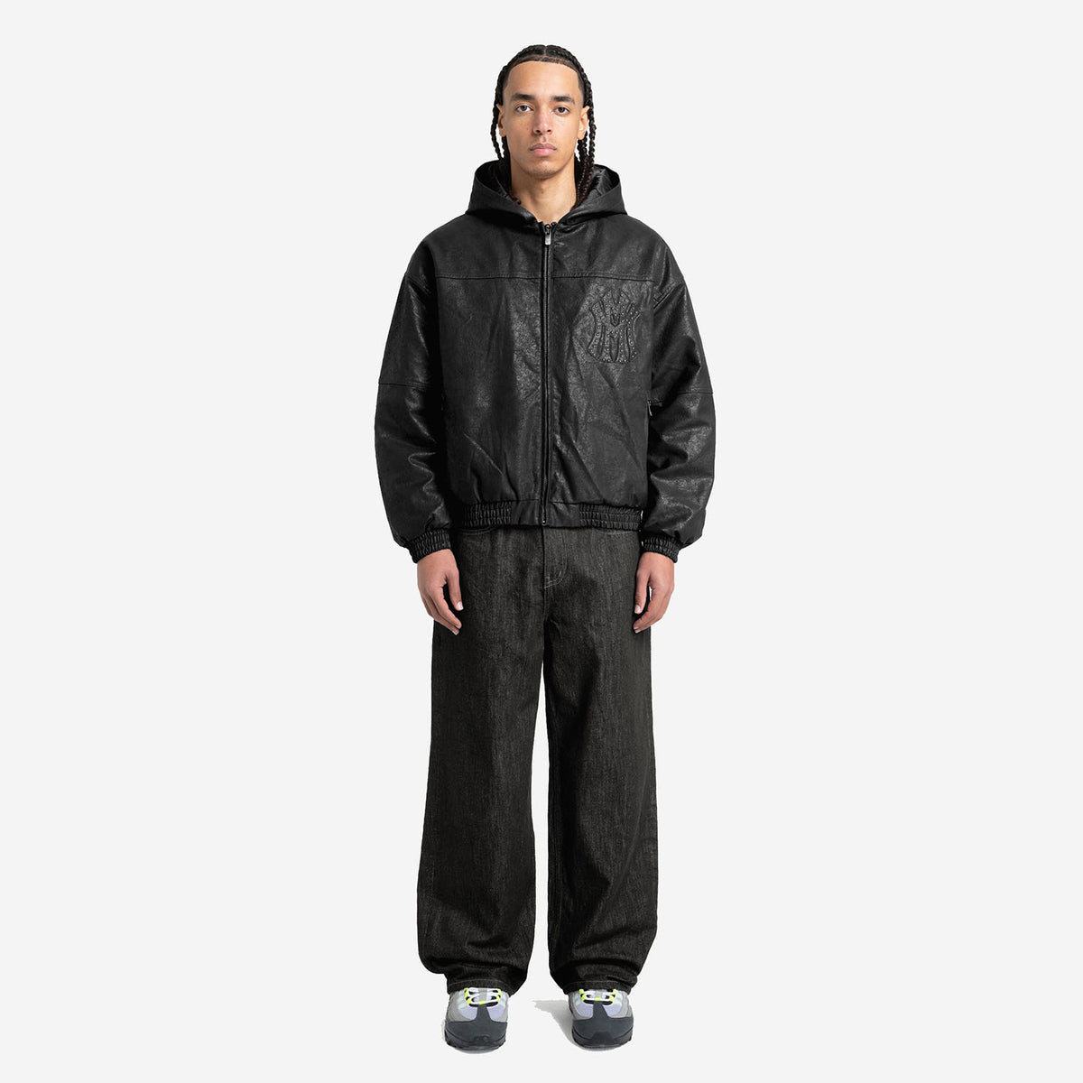 DA BIG M LEATHER JACKET BLACK
