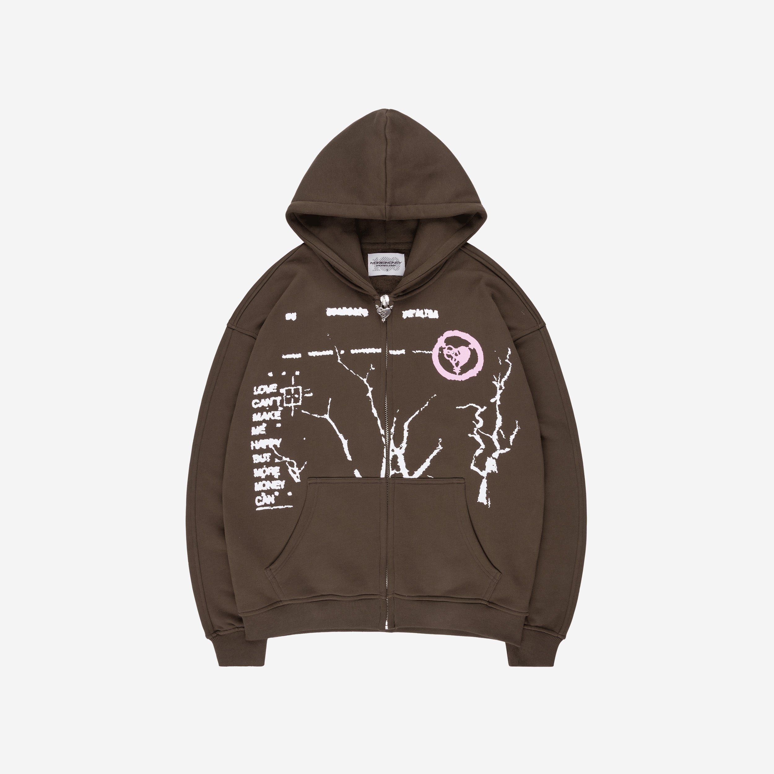 MONEY ROOTED ZIP BROWN