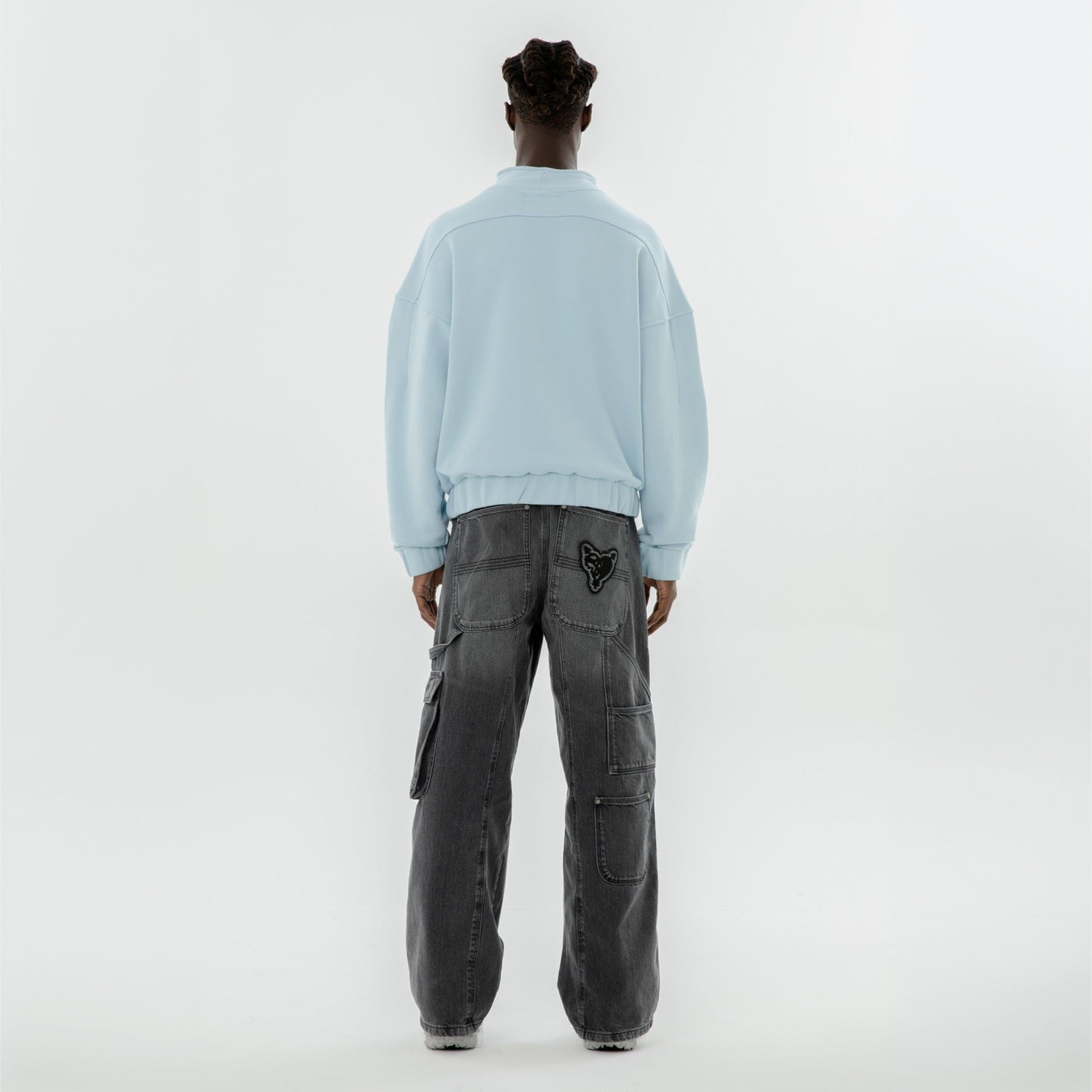 MORE MONEY LOGO HALFZIP BABYBLUE 
