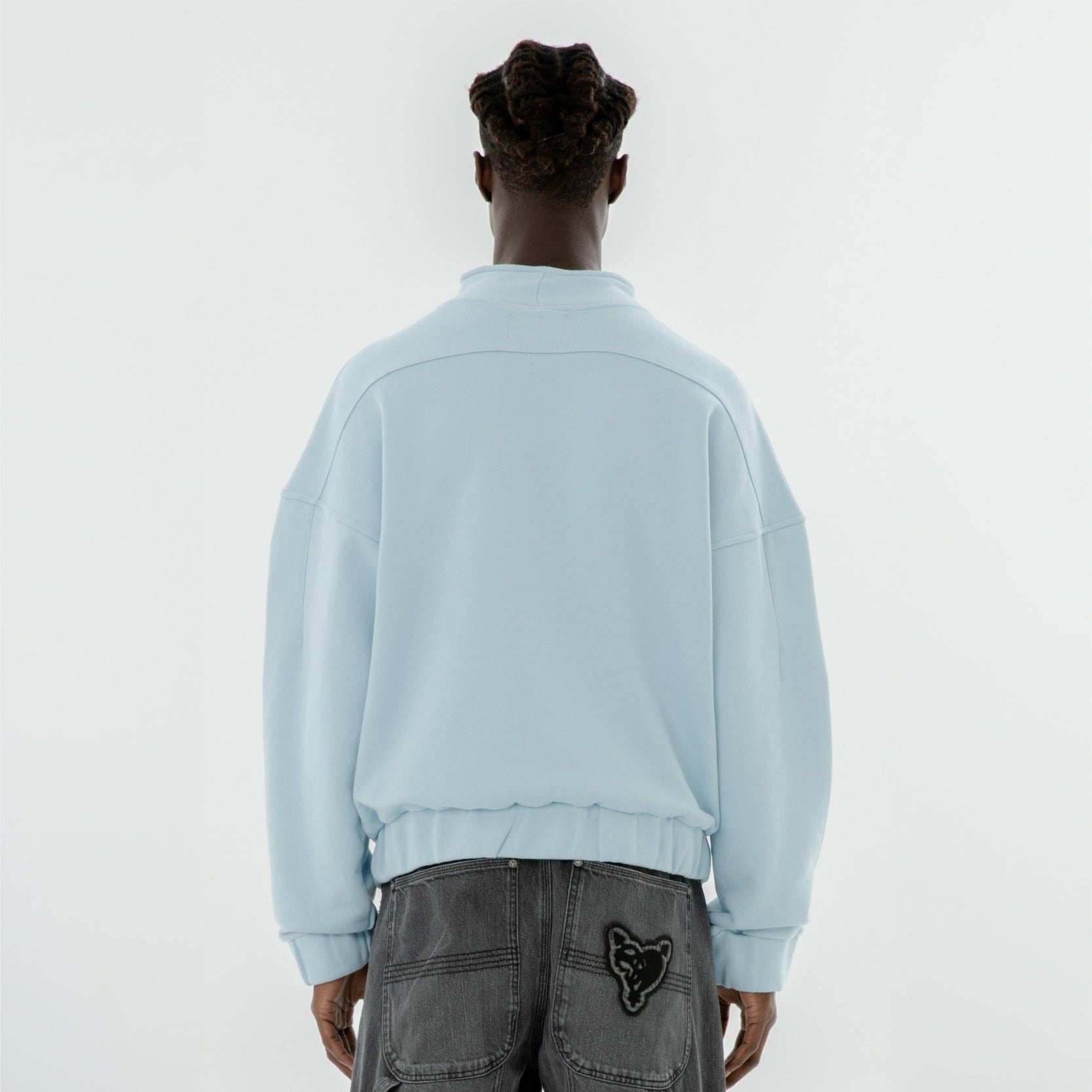 MORE MONEY LOGO HALFZIP BABYBLUE 