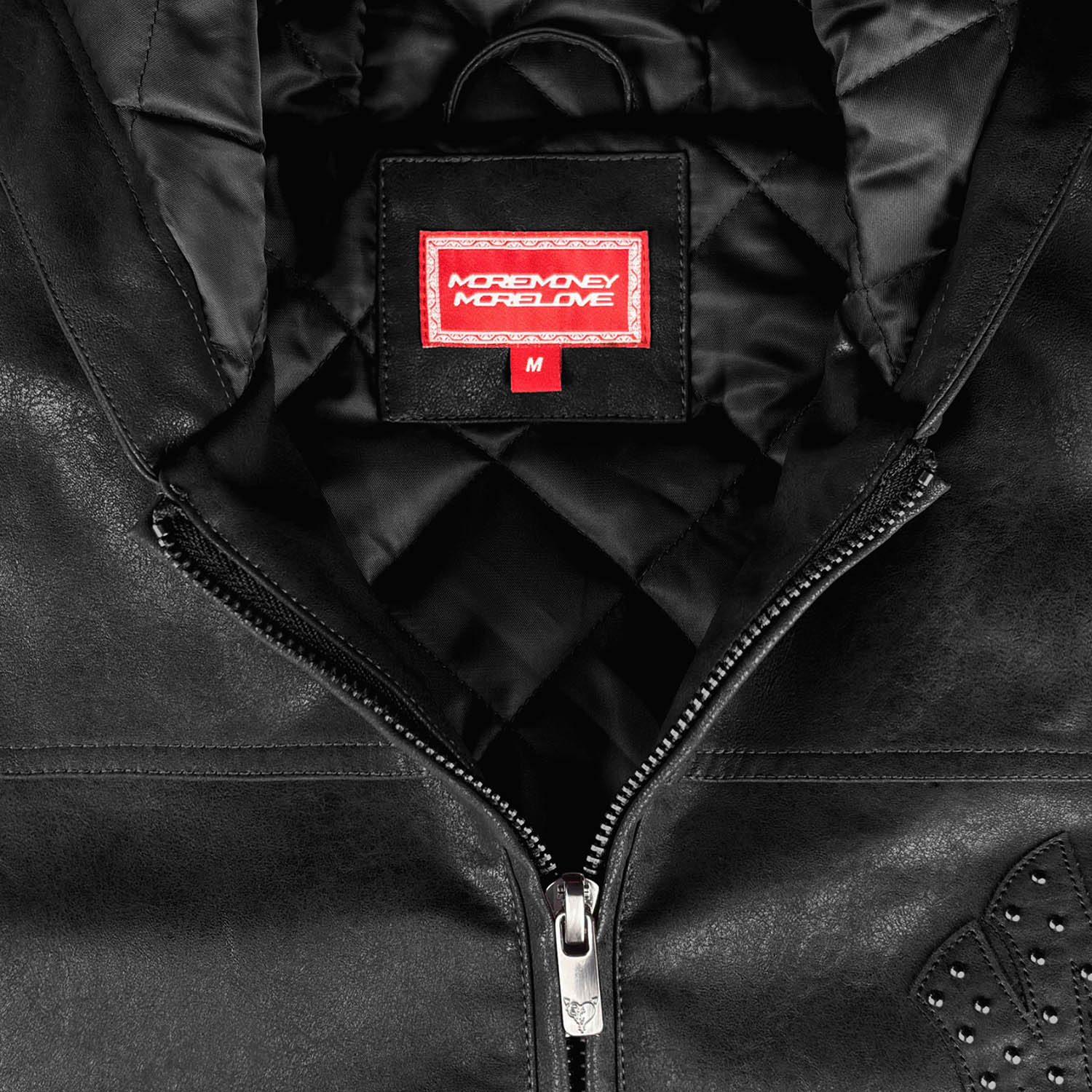DA BIG M LEATHER JACKET BLACK